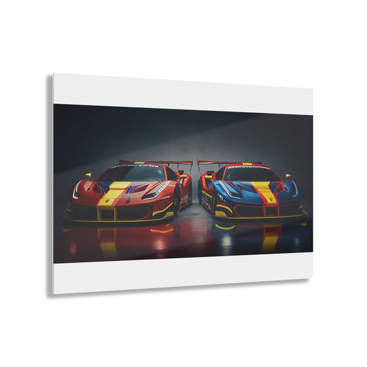 Acrylic Prints Ferrari Red Blue 4