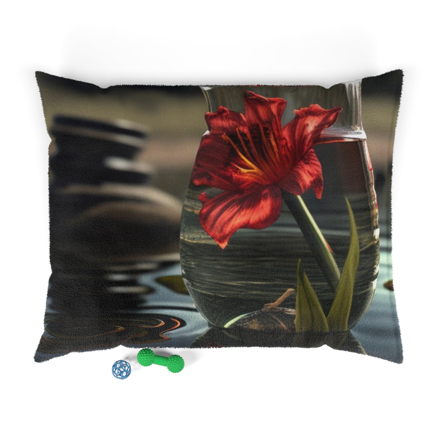 Pet Bed Red Lily in a Glass vase 4