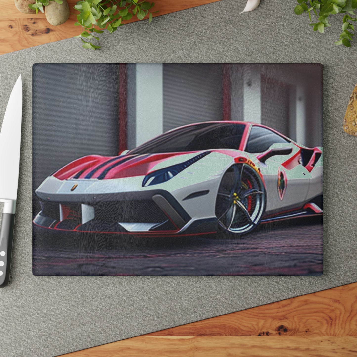 Glass Cutting Board Ferrari Hyper 3