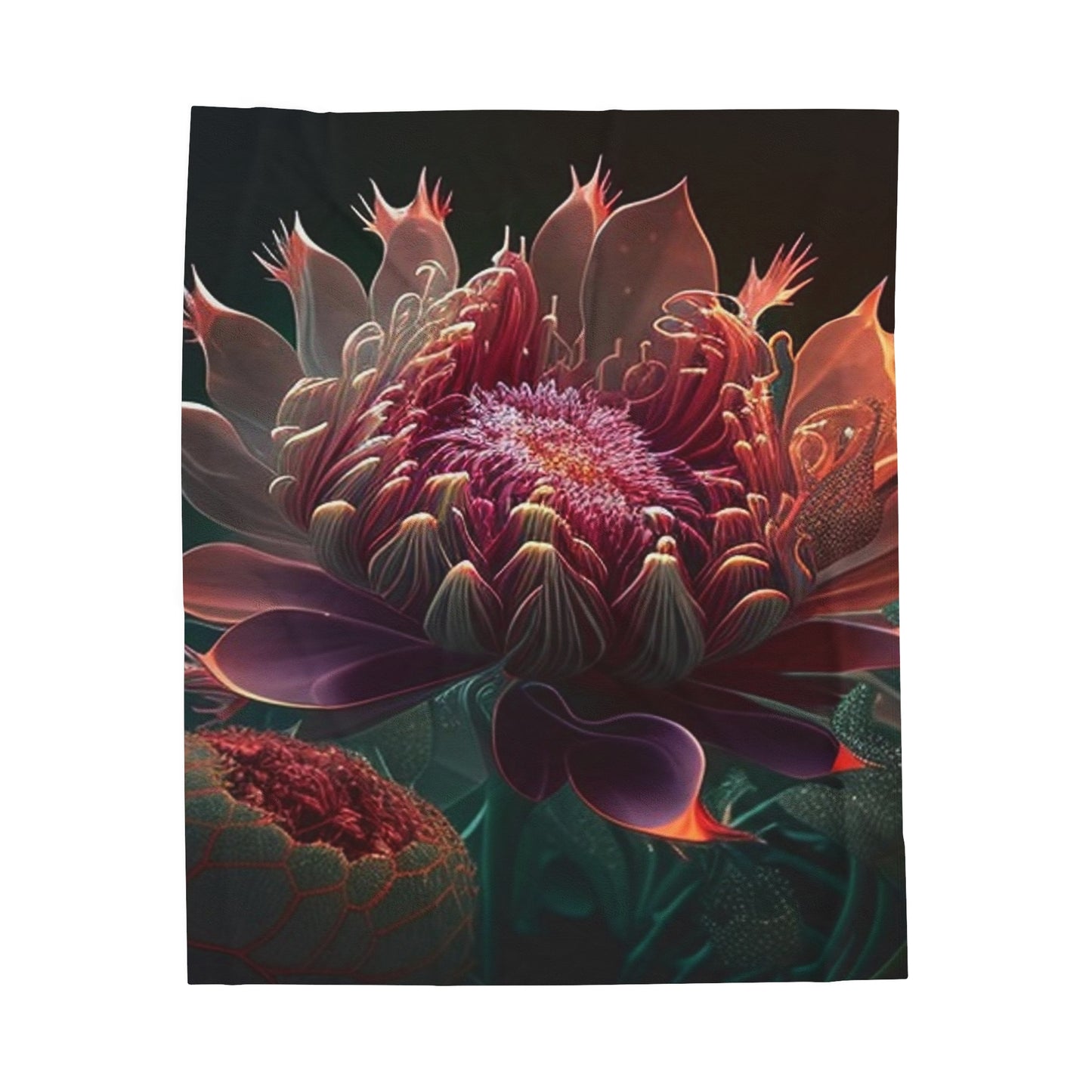 Velveteen Plush Blanket Flower Arangment 1