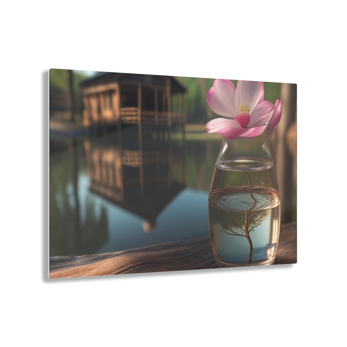 Acrylic Prints Magnolia in a Glass vase 1