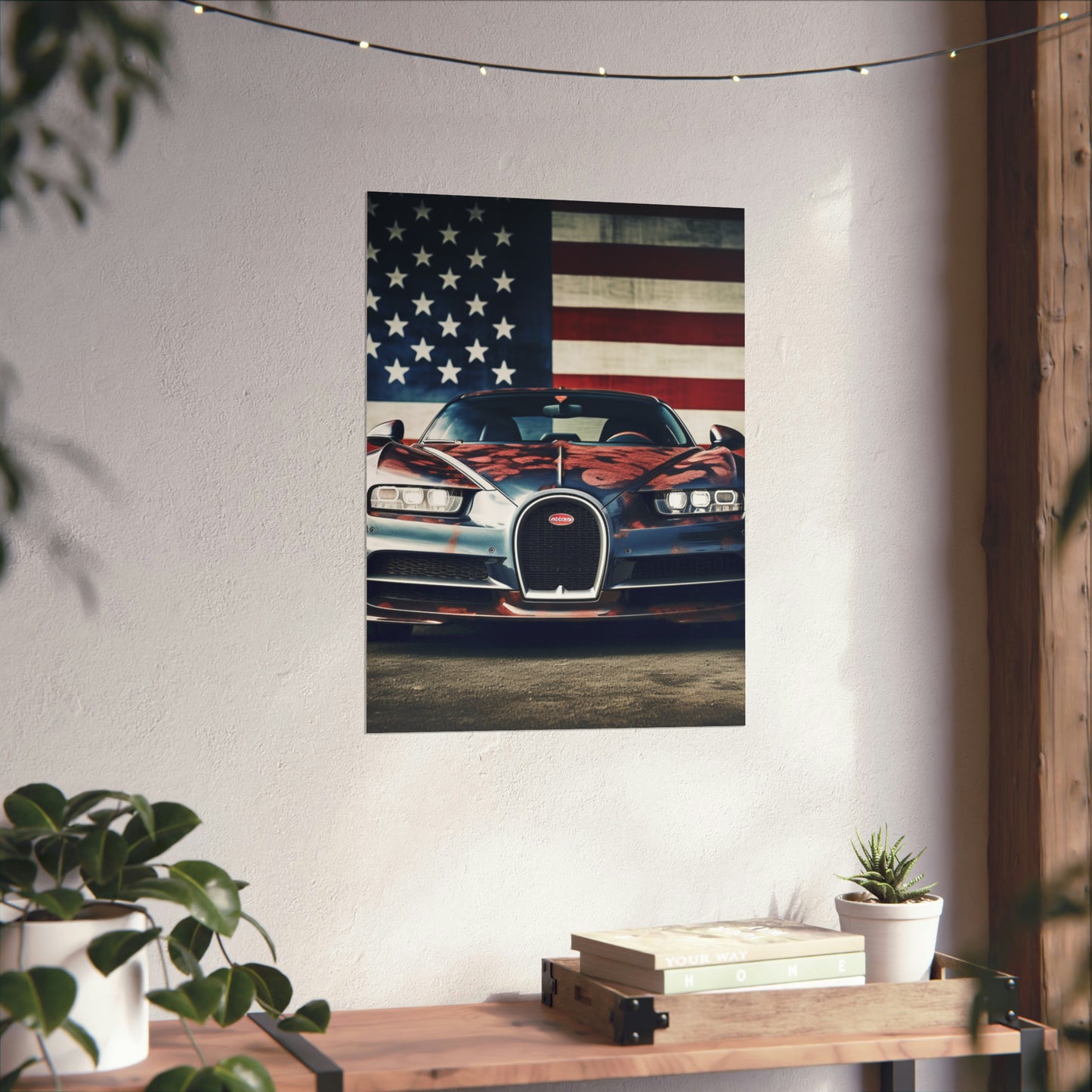 Premium Matte Vertical Posters Bugatti Flag 3