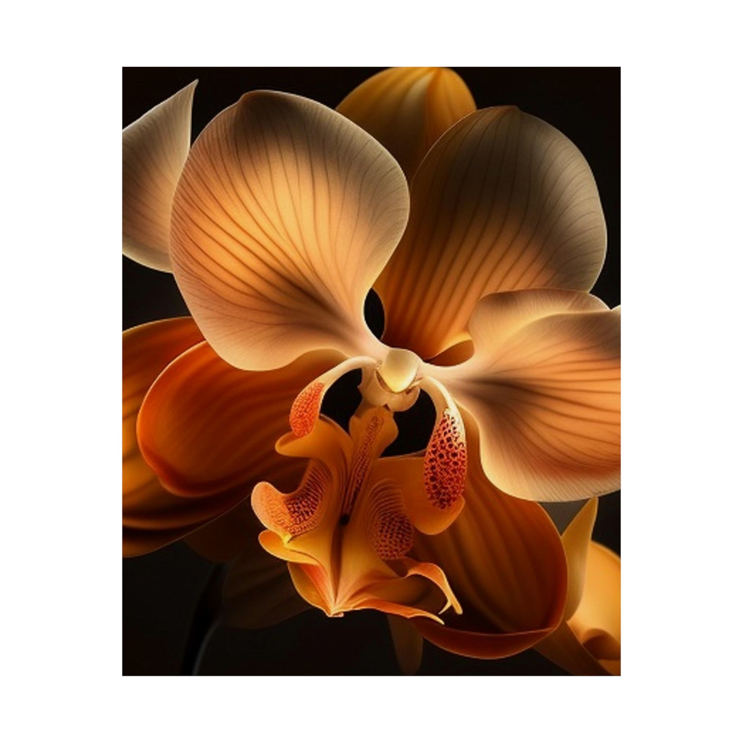 Premium Matte Vertical Posters Orange Orchid 2