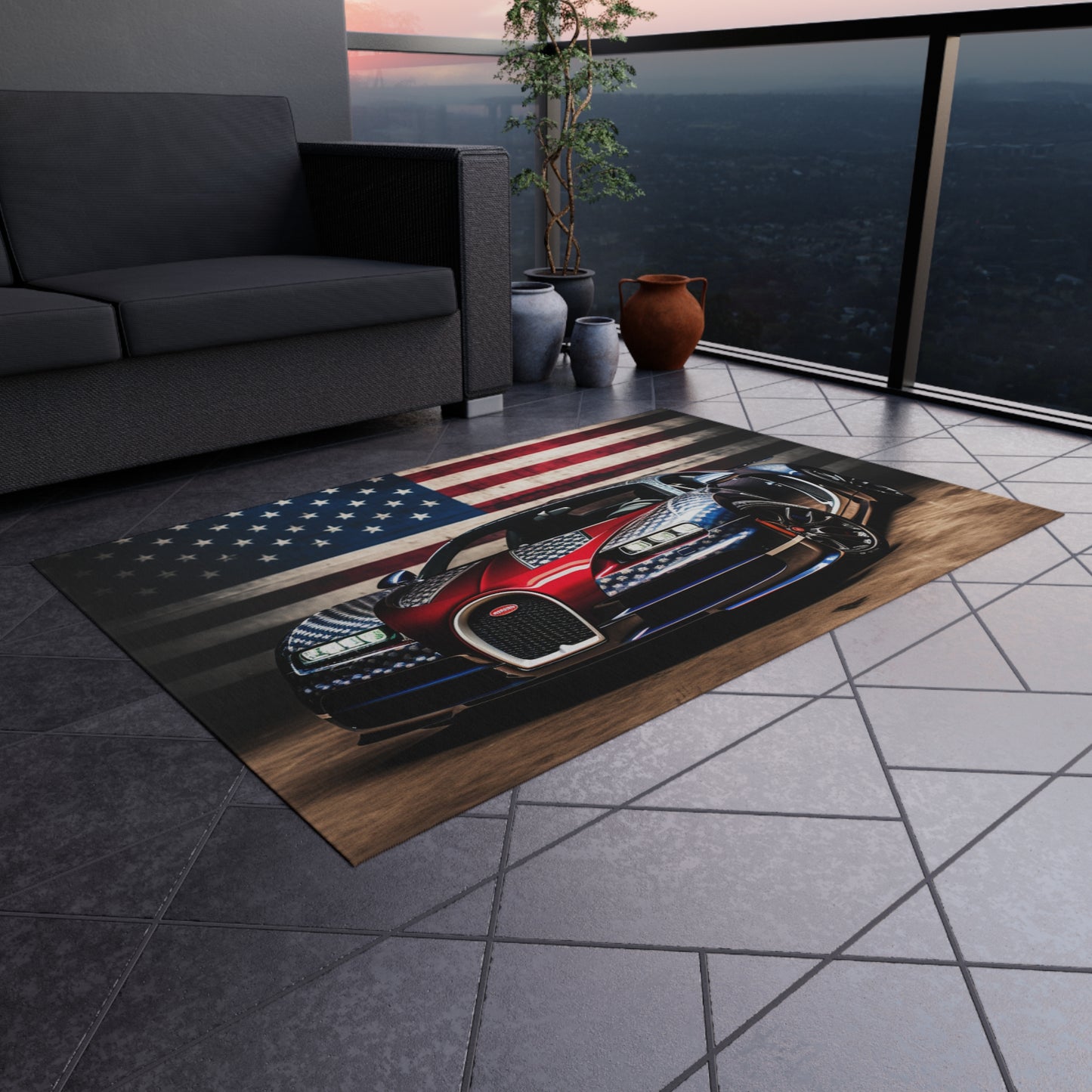 Outdoor Rug  Bugatti American Flag 1