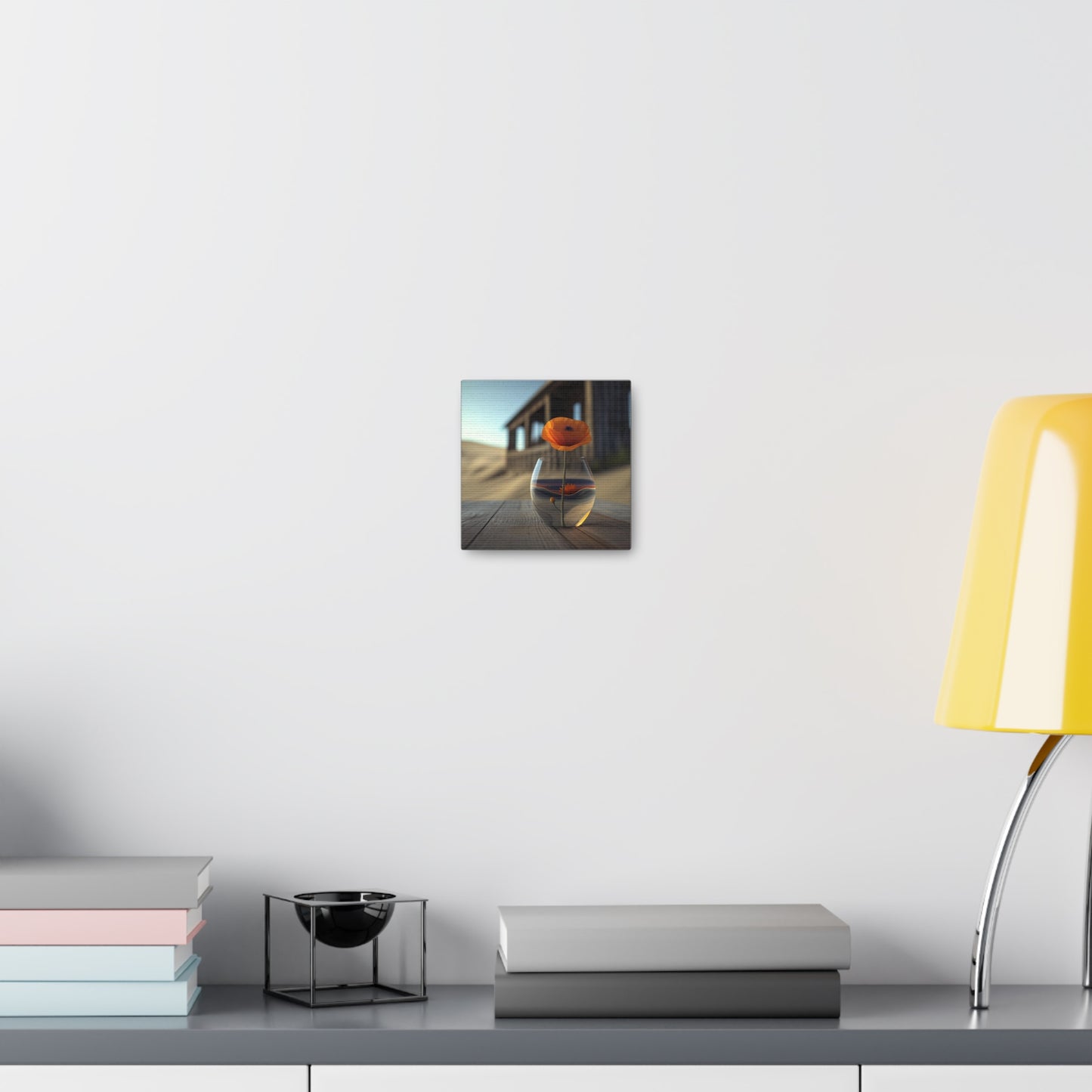 Canvas Gallery Wraps Poppy in a Glass Vase 4