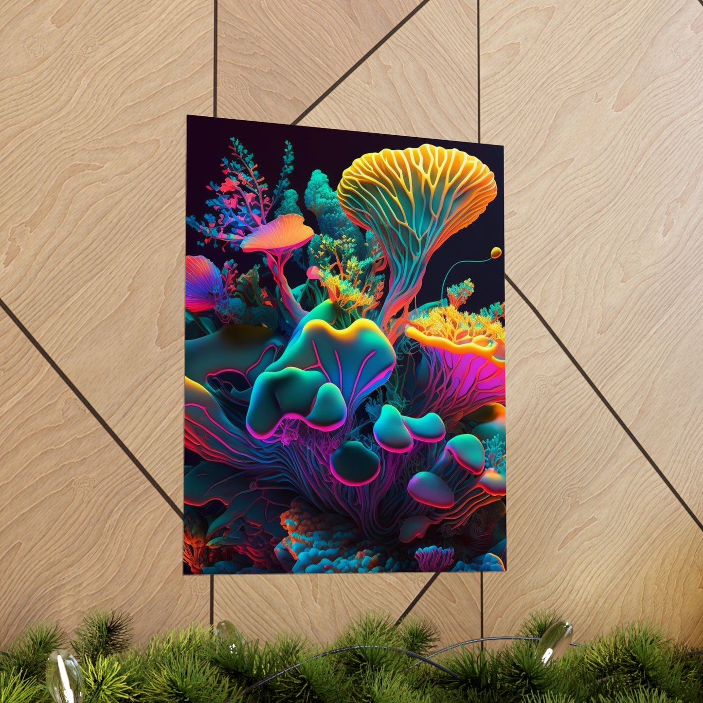 Premium Matte Vertical Posters Macro Coral Reef 1