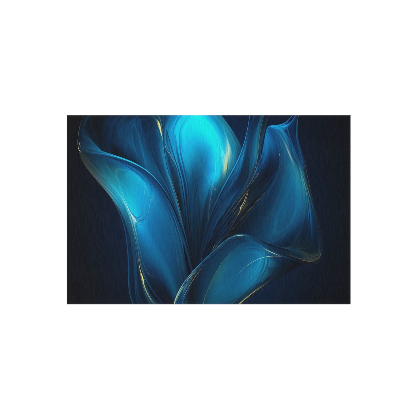 Outdoor Rug  Abstract Blue Tulip 2