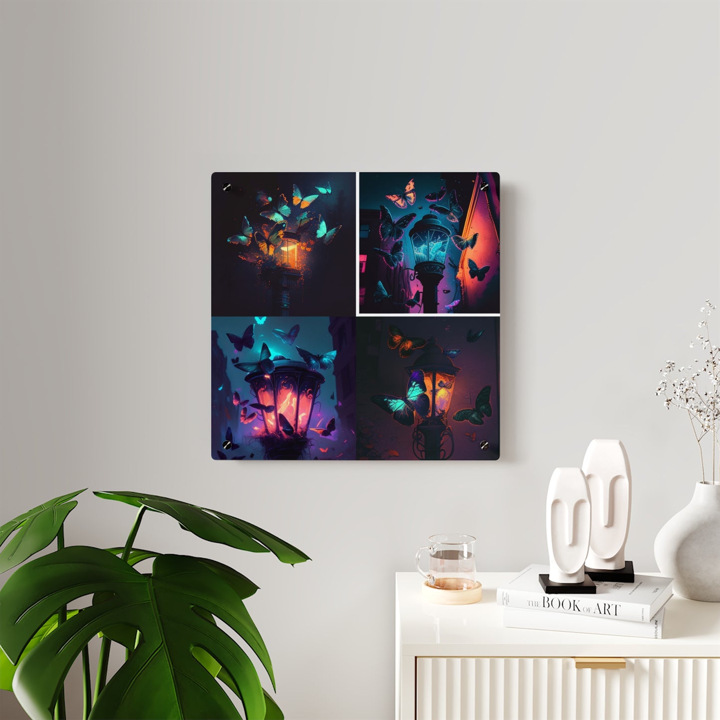 Acrylic Wall Art Panels Street Light Butterfly 5