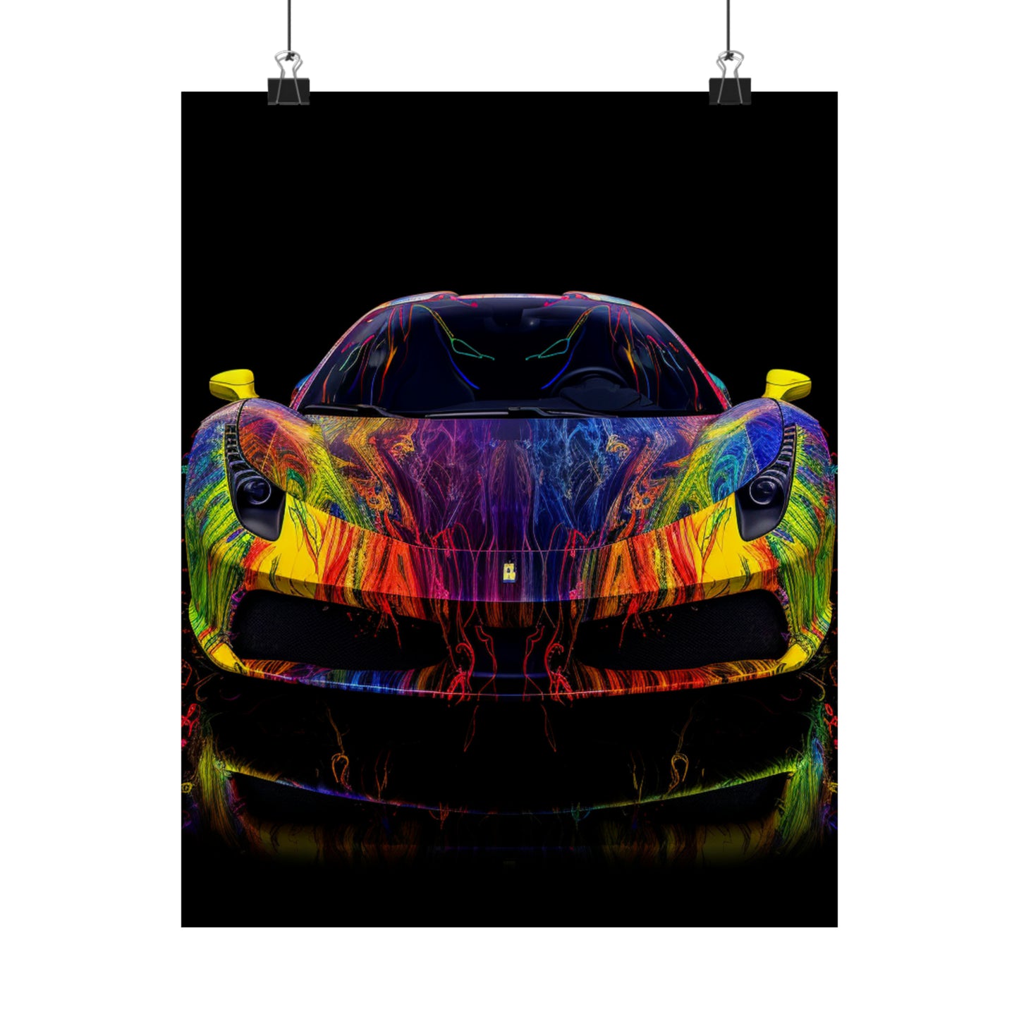 Premium Matte Vertical Posters Ferrari Color 2