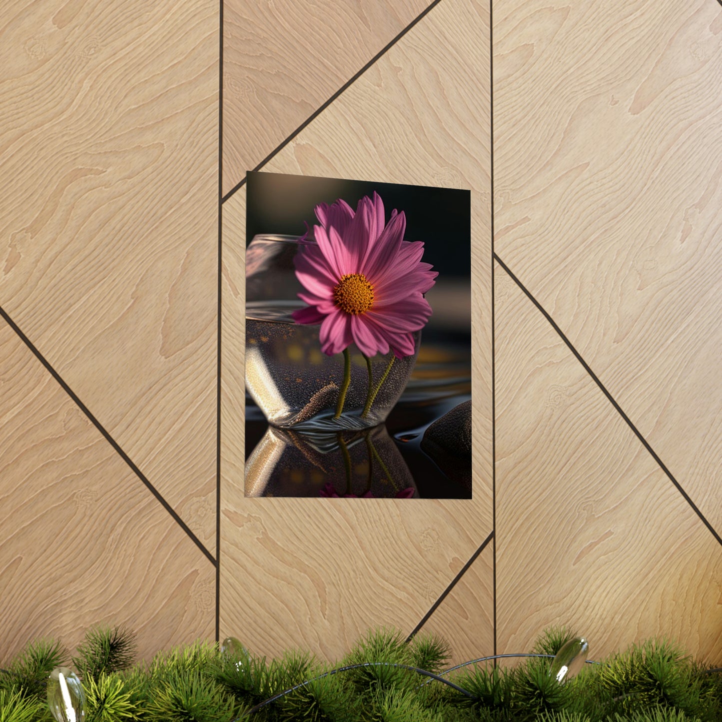 Premium Matte Vertical Posters Pink Daisy 4