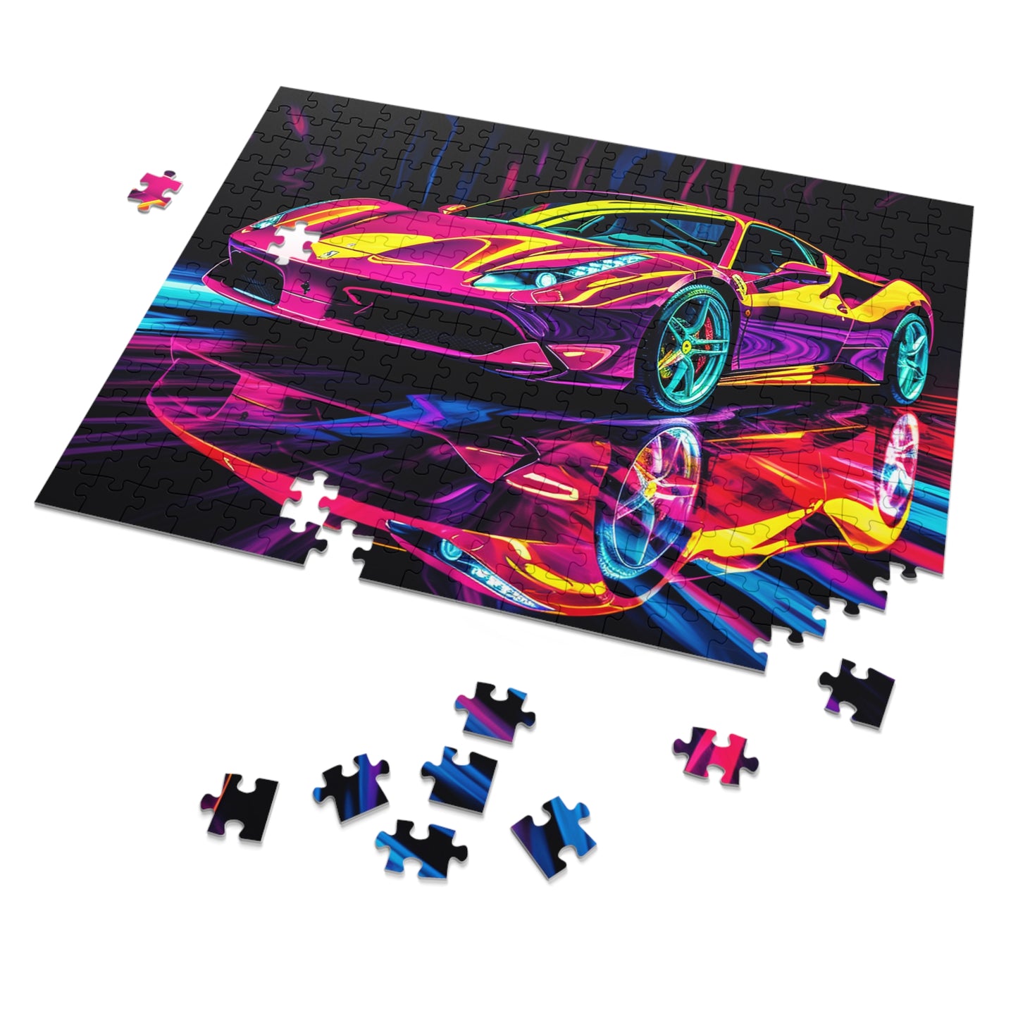Jigsaw Puzzle (30, 110, 252, 500,1000-Piece) Pink Ferrari Macro 2