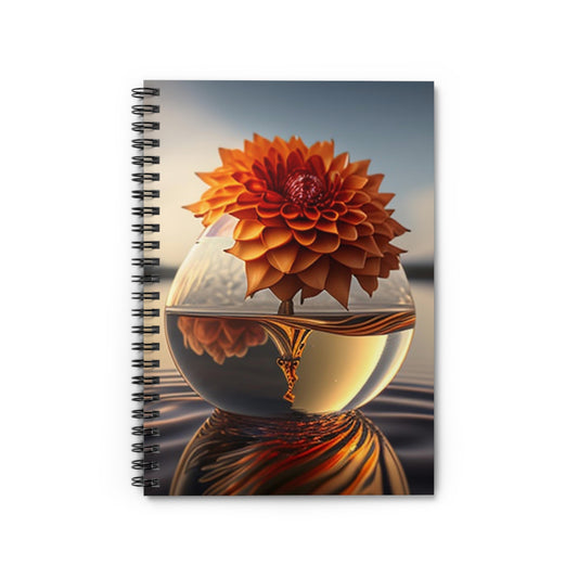 Spiral Notebook - Ruled Line Dahlia Orange 1