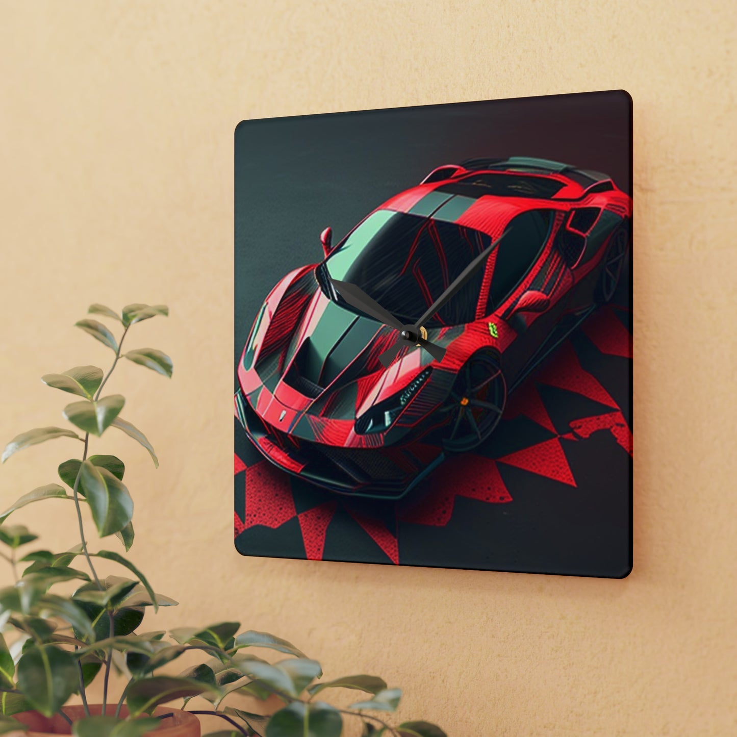 Acrylic Wall Clock Ferrari Hyper 2