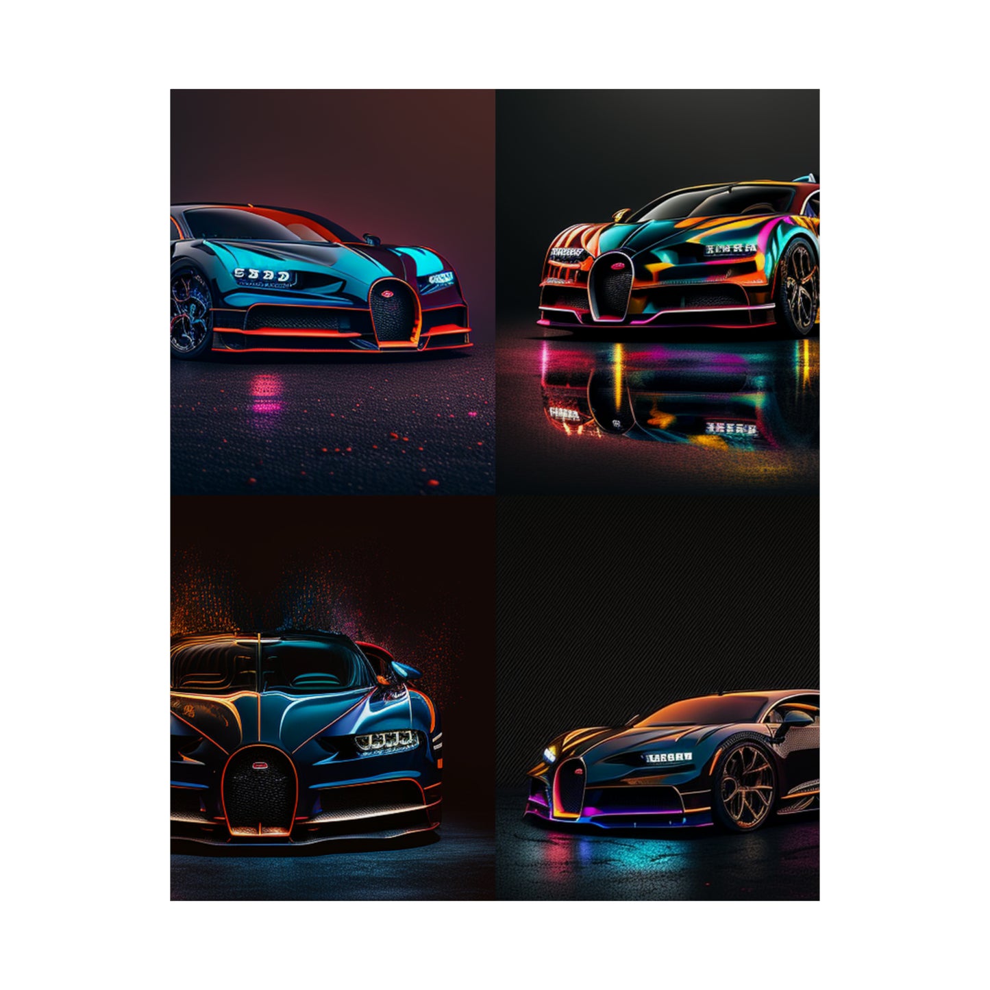 Premium Matte Vertical Posters Bugatti Chiron Super 5