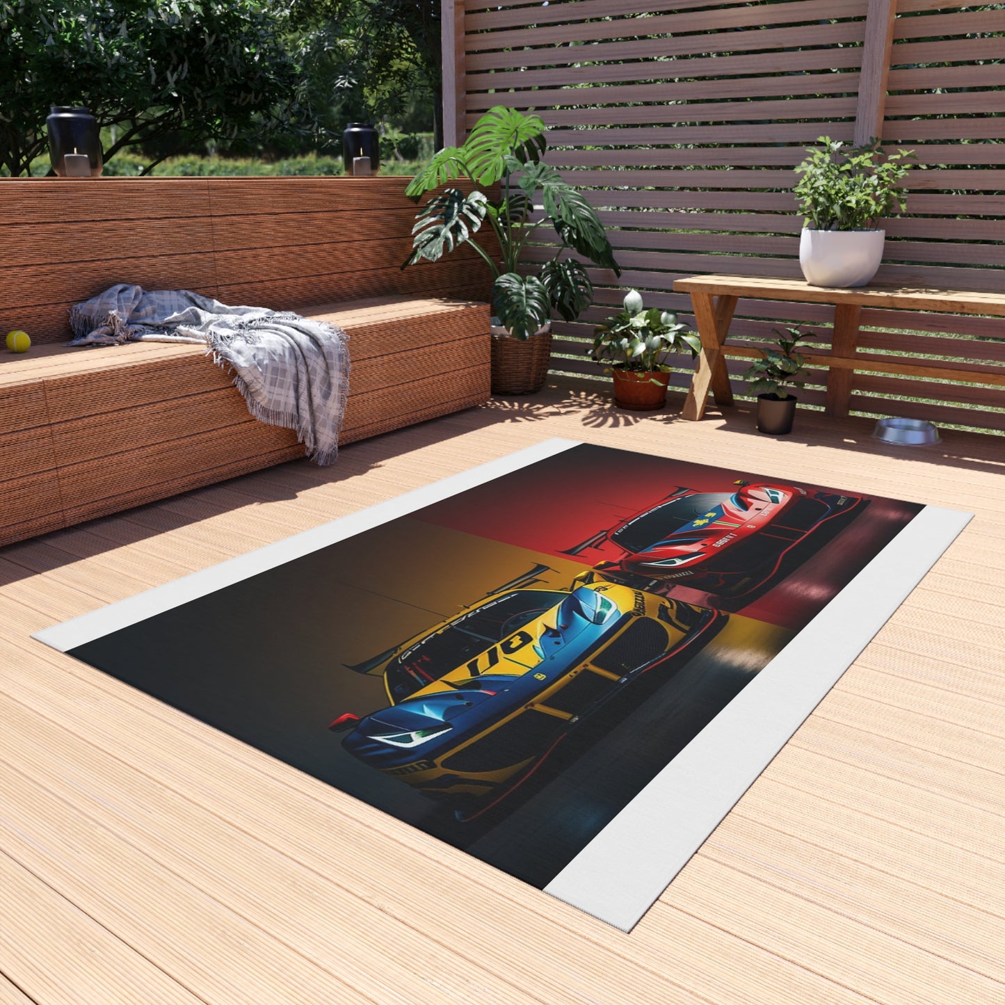 Outdoor Rug  Ferrari Red Blue 3