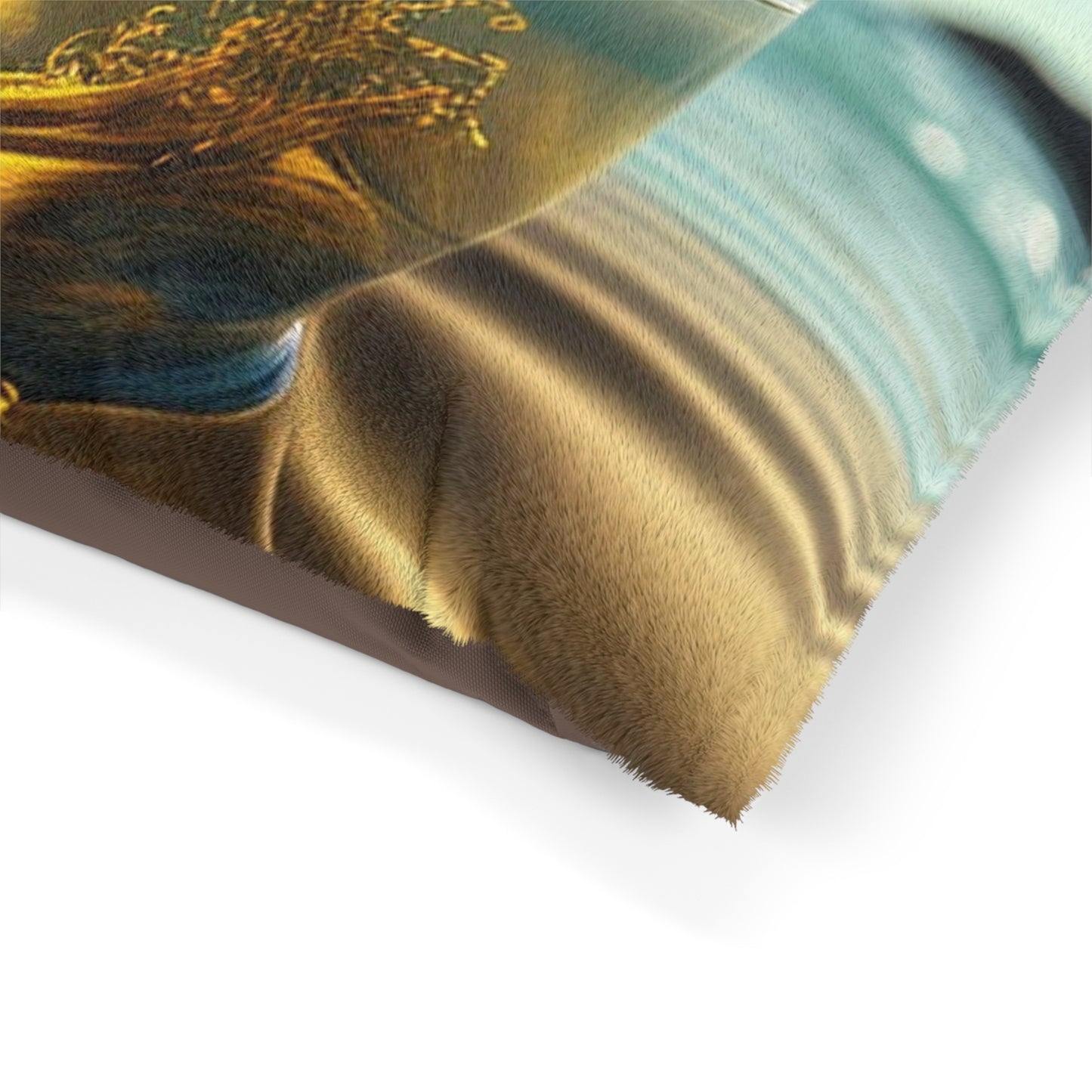 Pet Bed Yellow Hibiscus glass 1