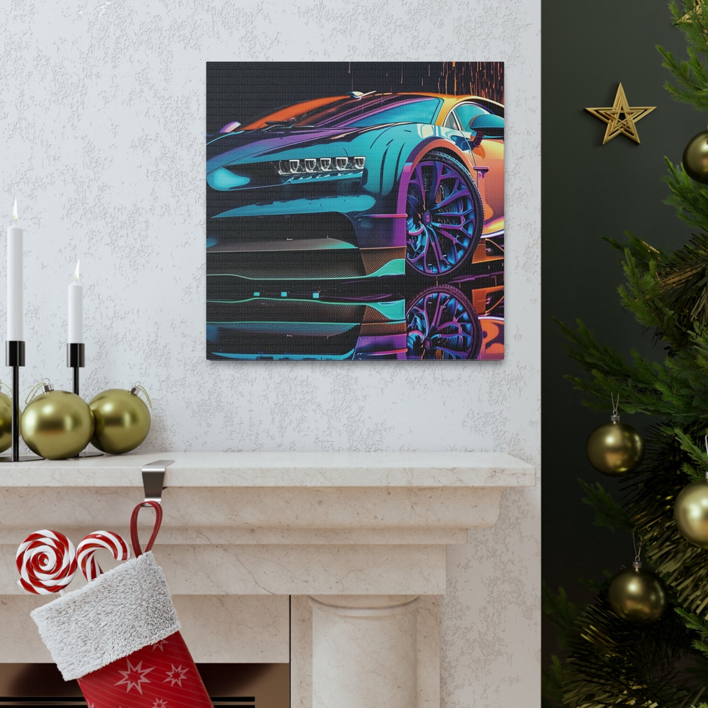 Canvas Gallery Wraps Bugatti Neon Chiron 1