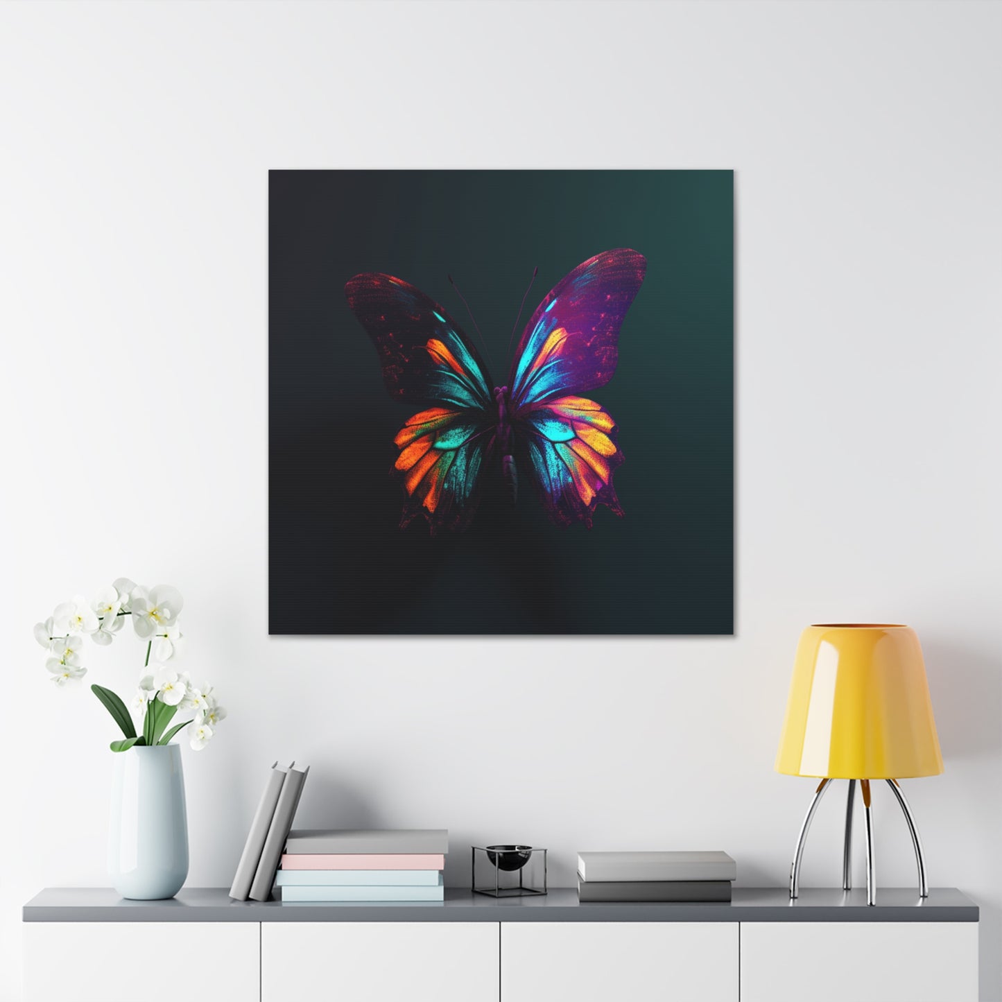 Canvas Gallery Wraps Hyper Colorful Butterfly Macro 4