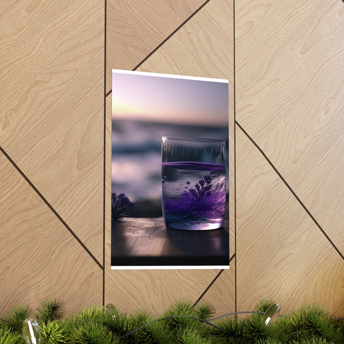 Premium Matte Vertical Posters Lavender in a vase 4