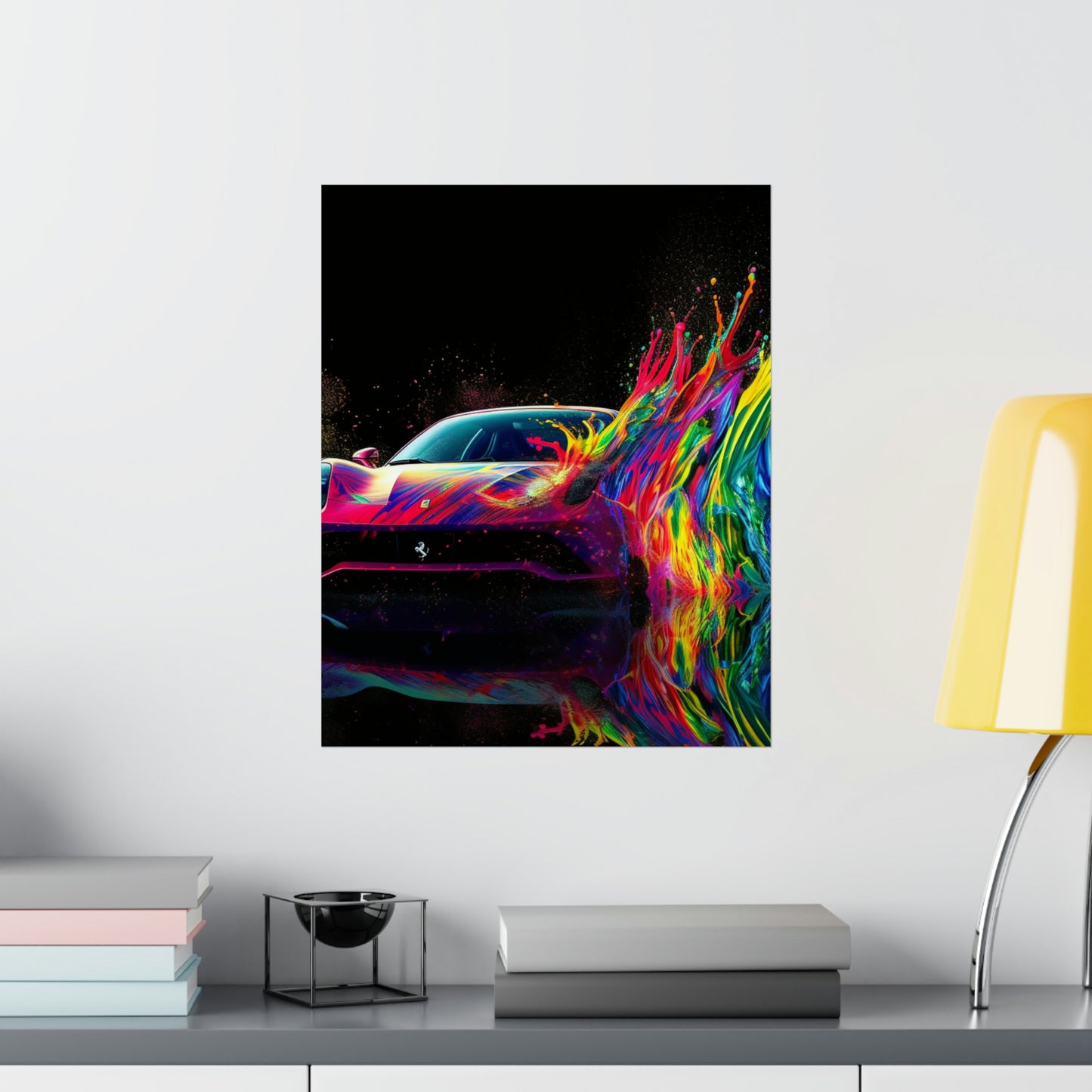 Premium Matte Vertical Posters Ferrari Fusion Water 3