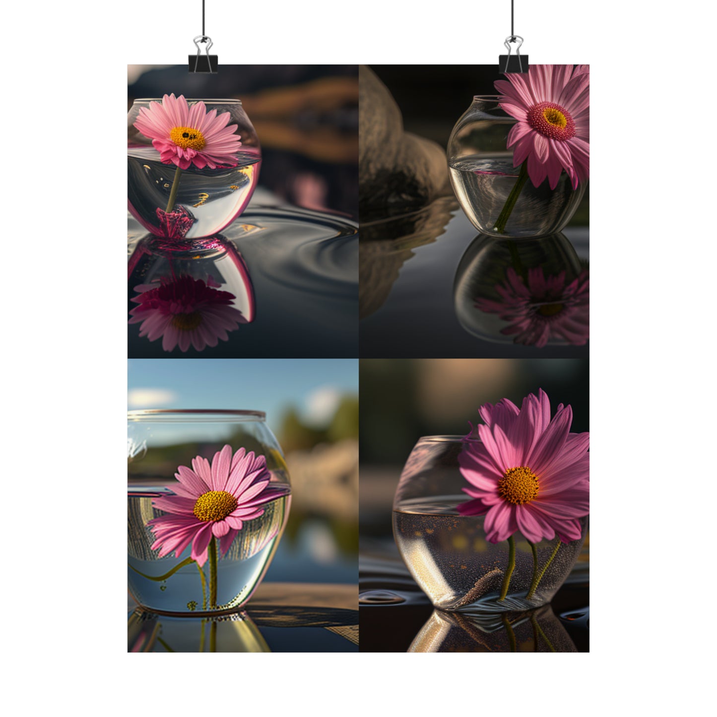 Premium Matte Vertical Posters Pink Daisy 5