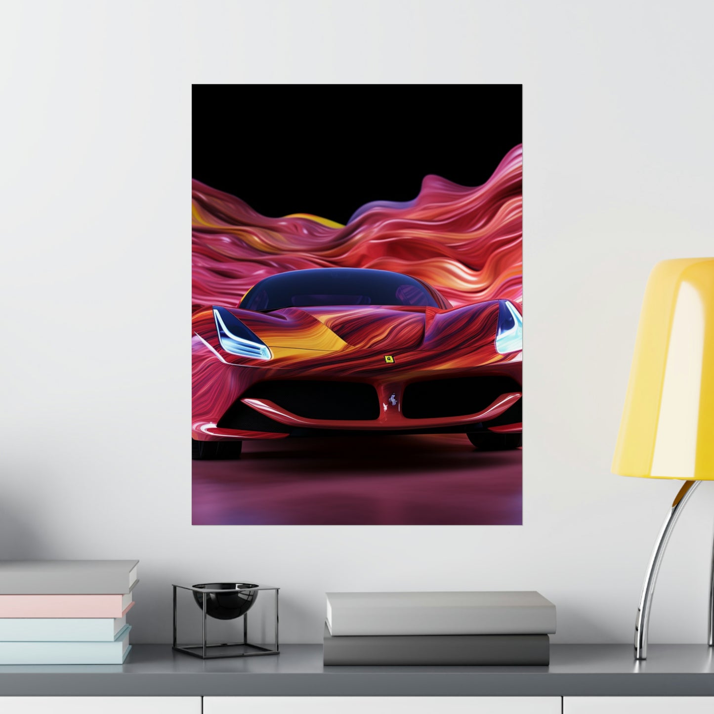 Premium Matte Vertical Posters Ferrari Water Fusion 3