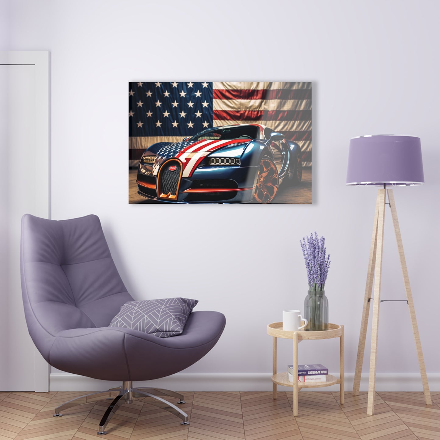 Acrylic Prints Bugatti Flag American 4