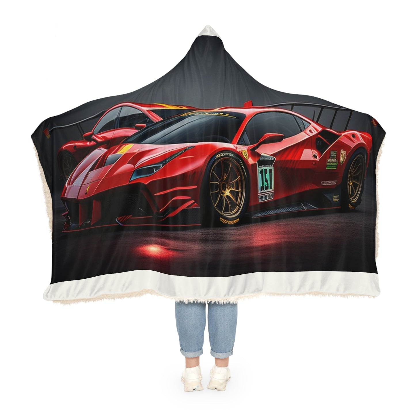Snuggle Hooded Blanket Ferrari Red 2