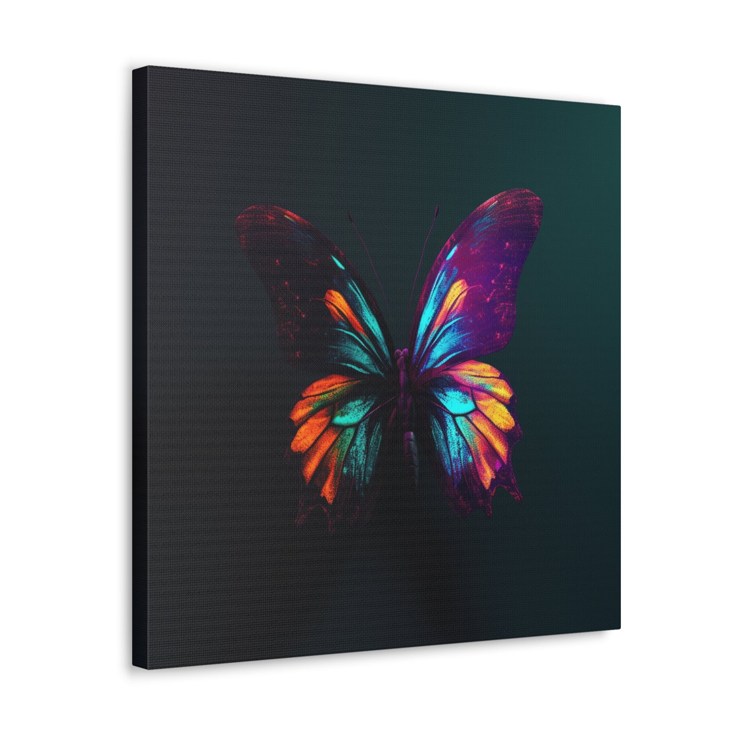 Canvas Gallery Wraps Hyper Colorful Butterfly Macro 4