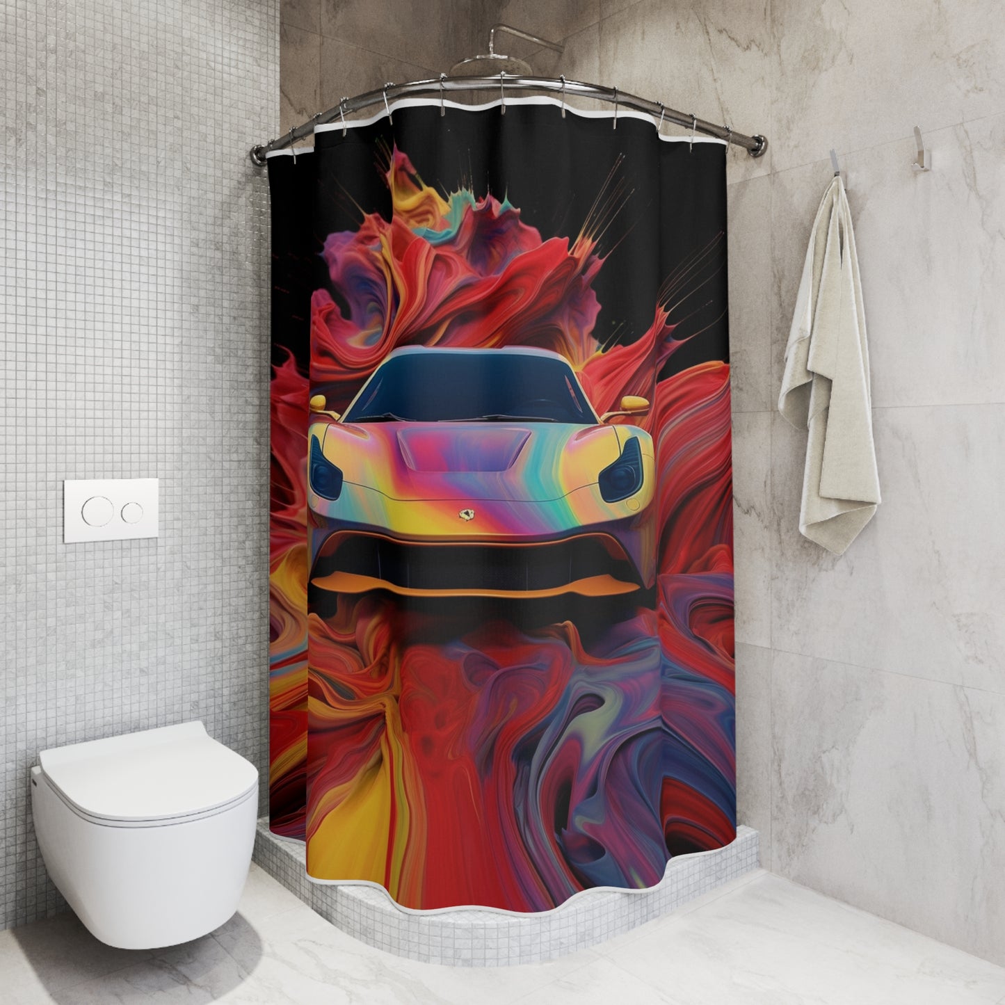 Polyester Shower Curtain Ferrari Water Fusion 1