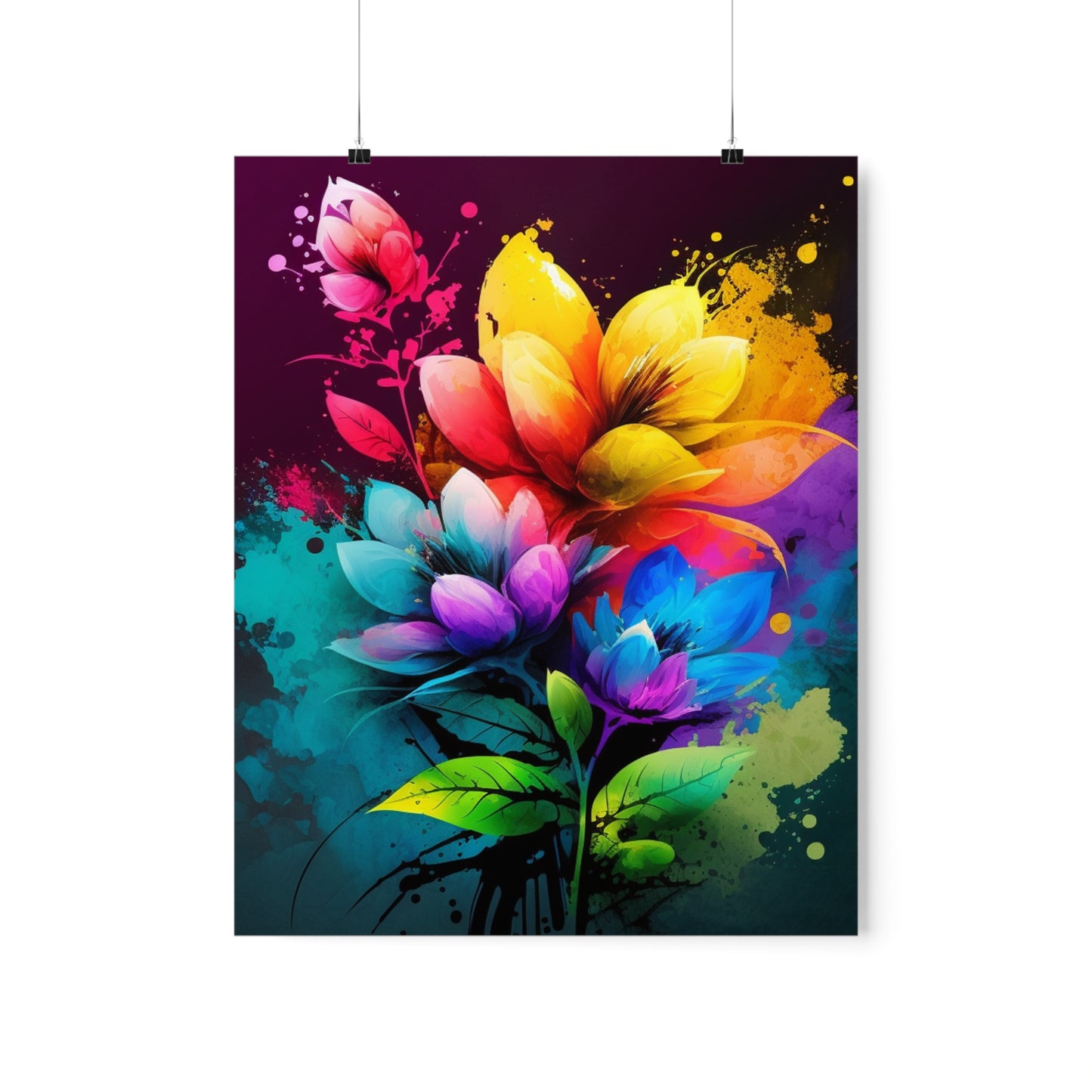 Premium Matte Vertical Posters Bright Spring Flowers 3