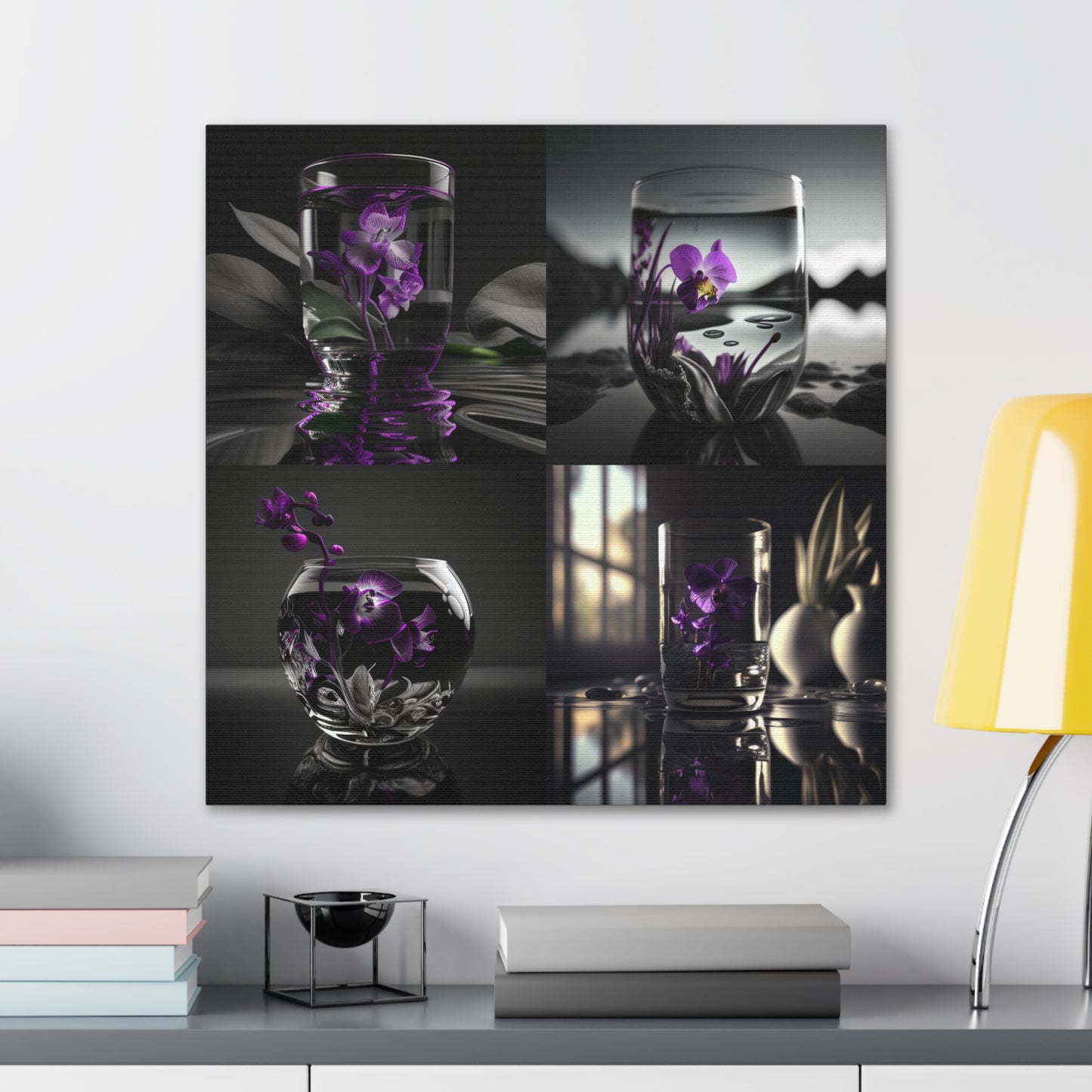 Canvas Gallery Wraps Purple Orchid Glass vase 5