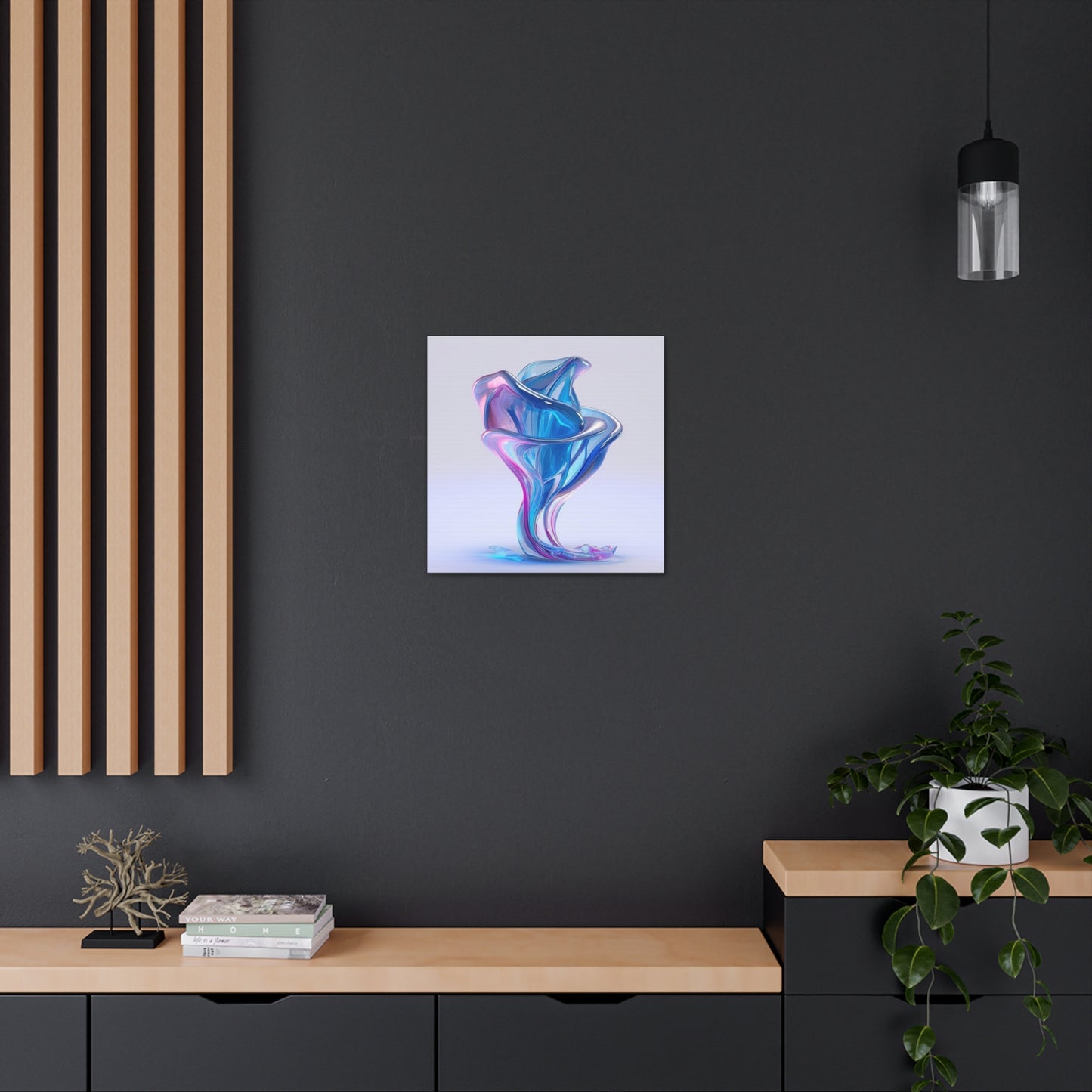 Canvas Gallery Wraps Pink & Blue Tulip Rose 2