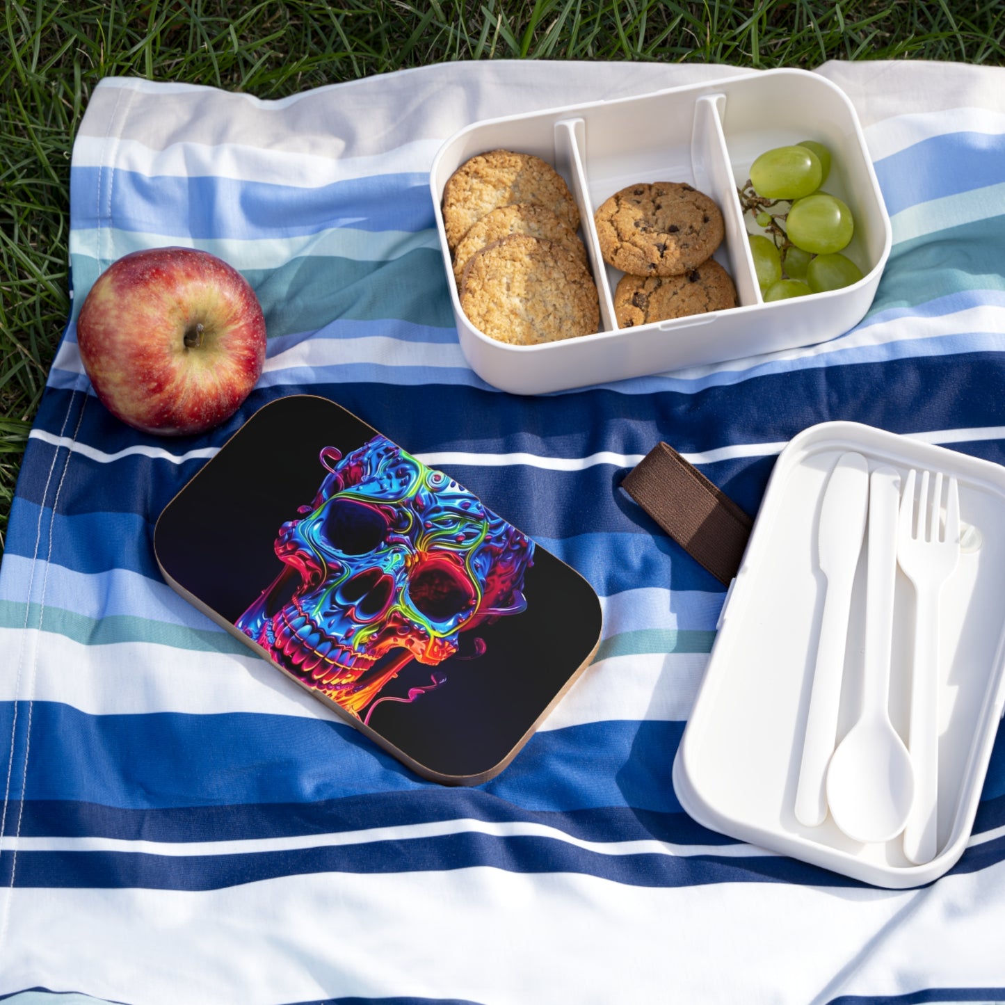 Bento Lunch Box Macro Skull Color 3