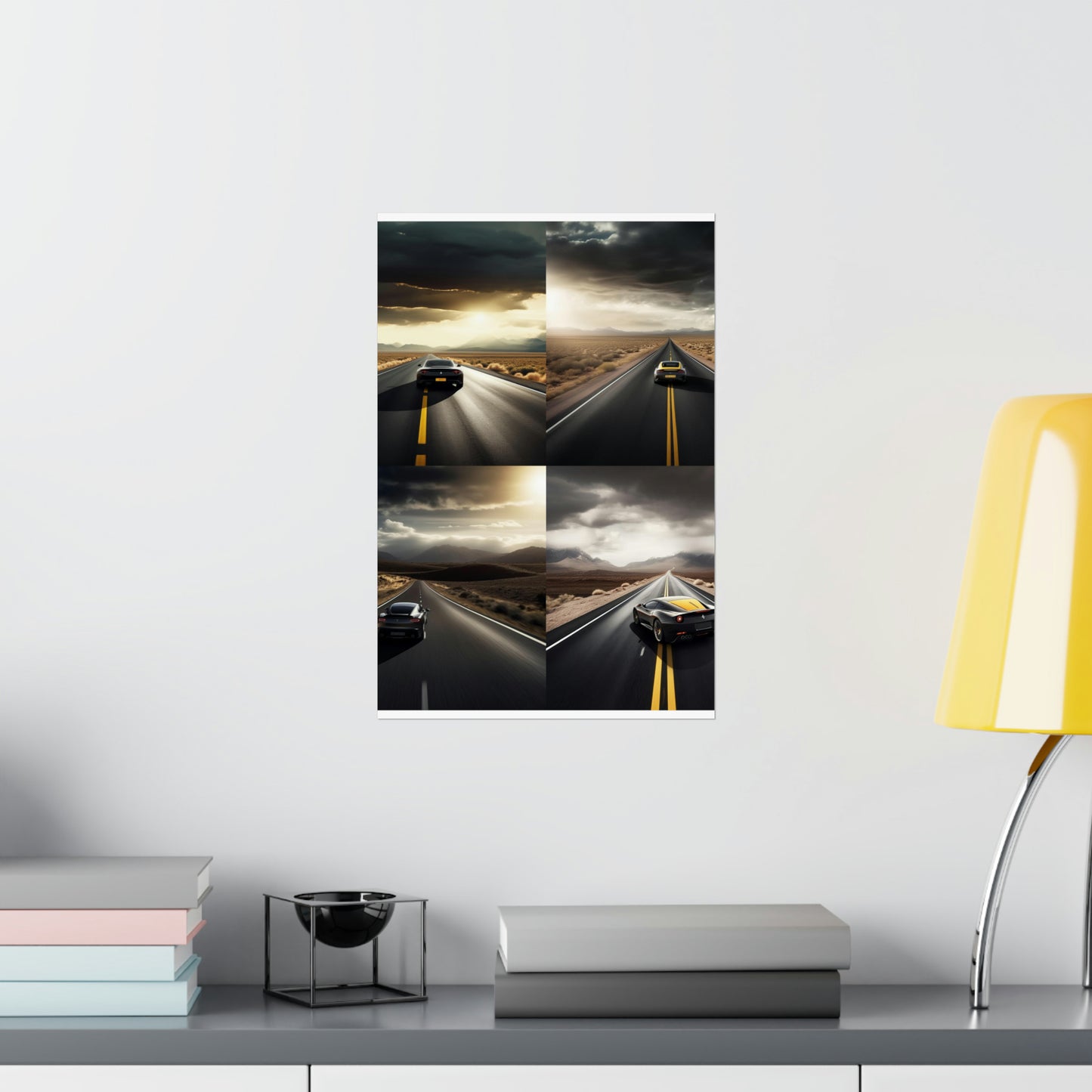 Premium Matte Vertical Posters Ferrari Road 5