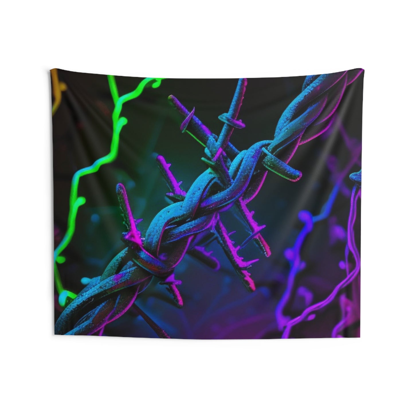 Indoor Wall Tapestries Macro Neon Barbs 4