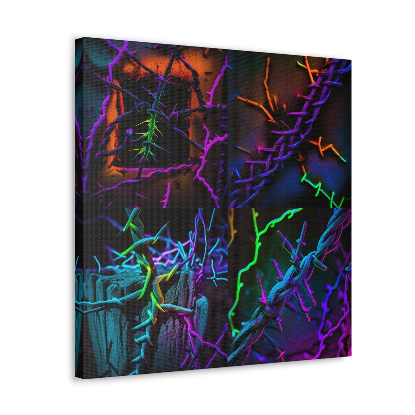 Canvas Gallery Wraps Macro Neon Barbs 5