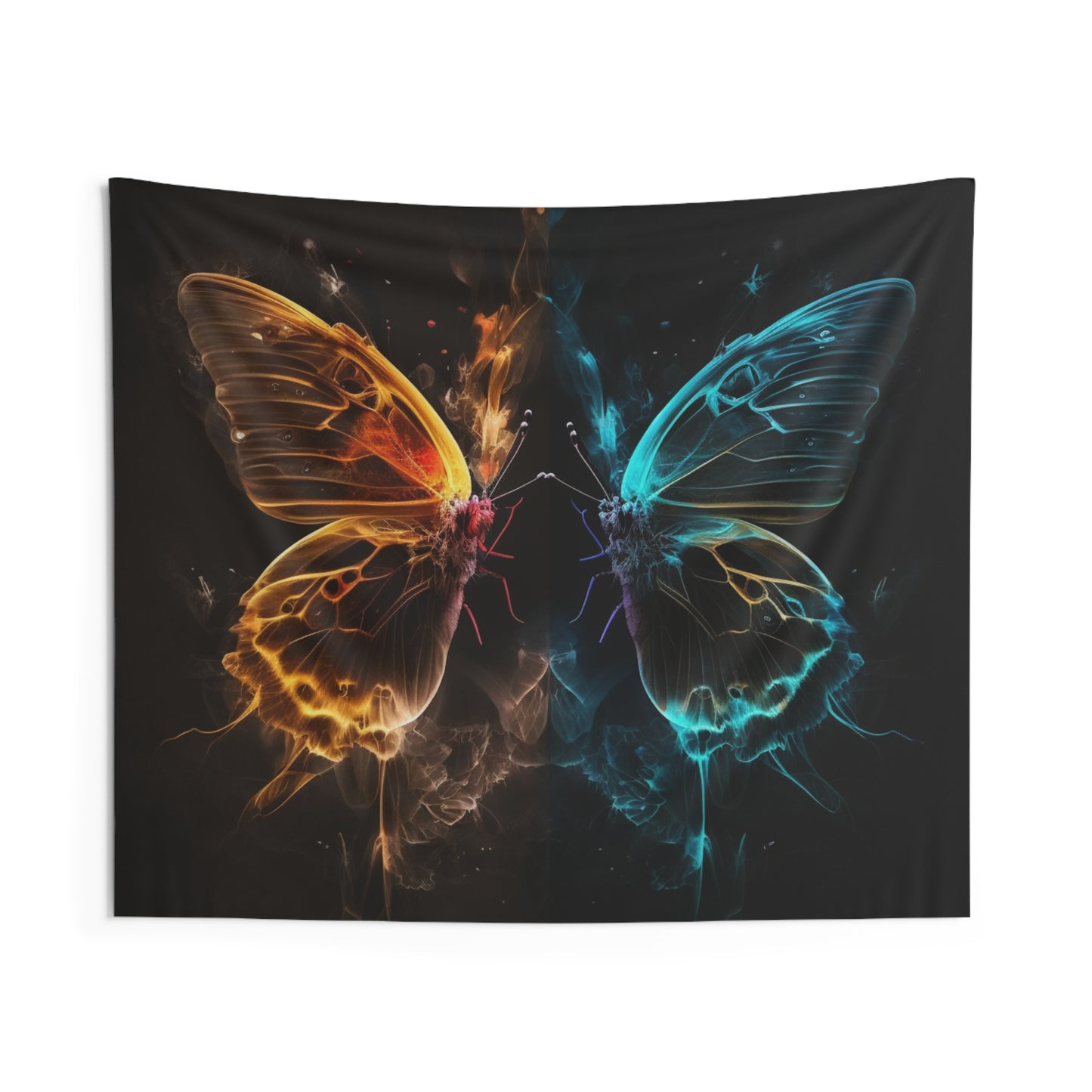 Indoor Wall Tapestries Kiss Neon Butterfly 7