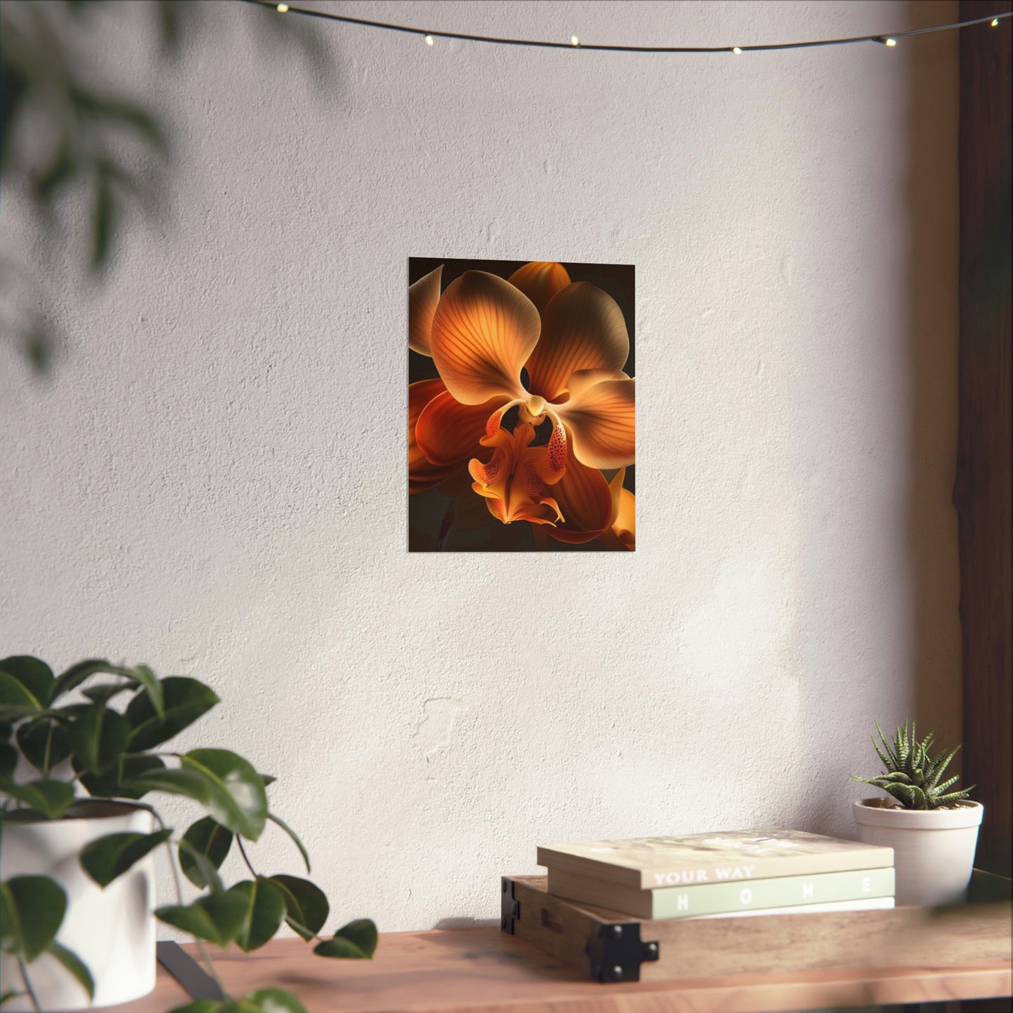 Premium Matte Vertical Posters Orange Orchid 2