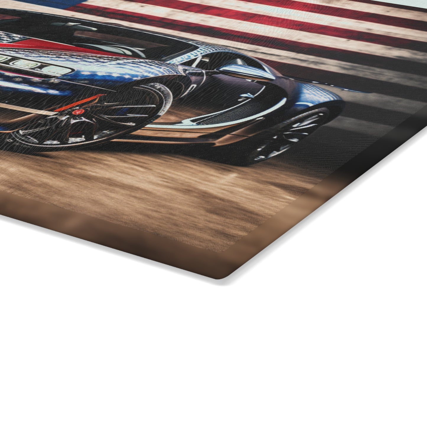 Glass Cutting Board Bugatti American Flag 1