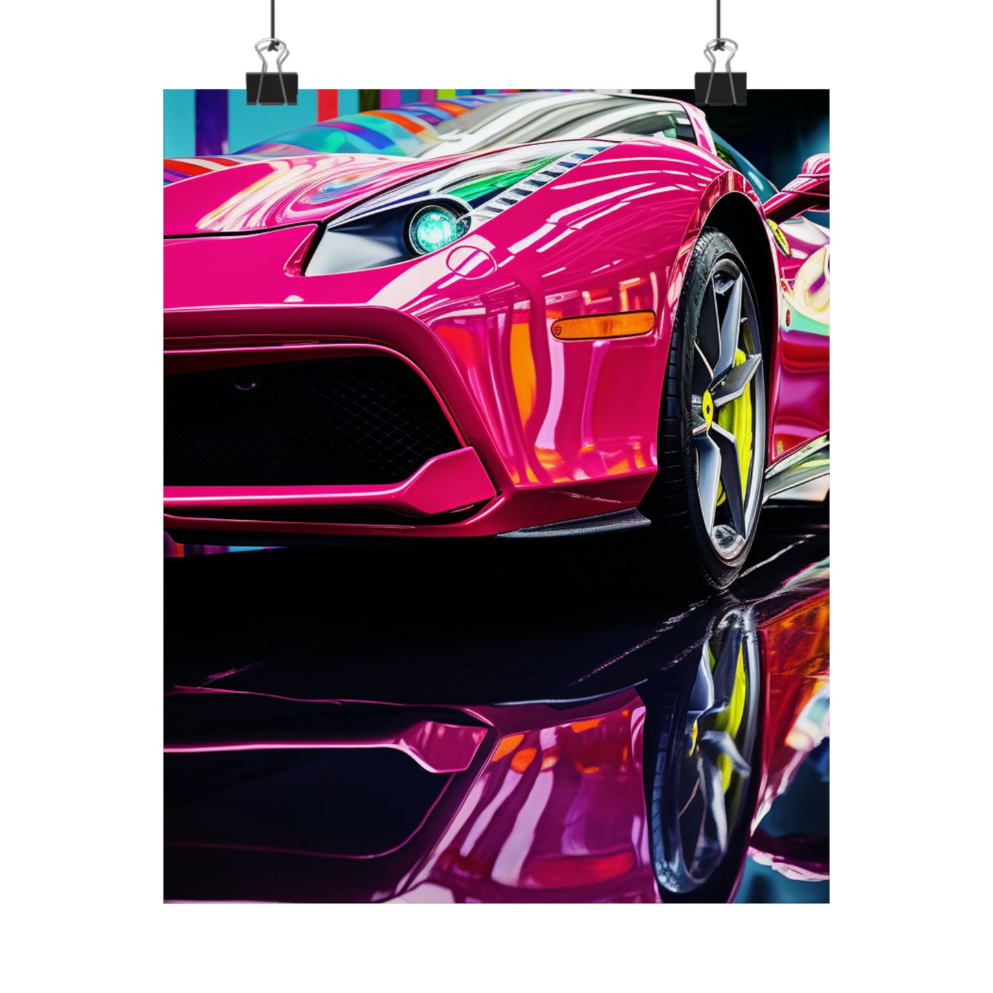 Premium Matte Vertical Posters Ferrari Flair Macro 2