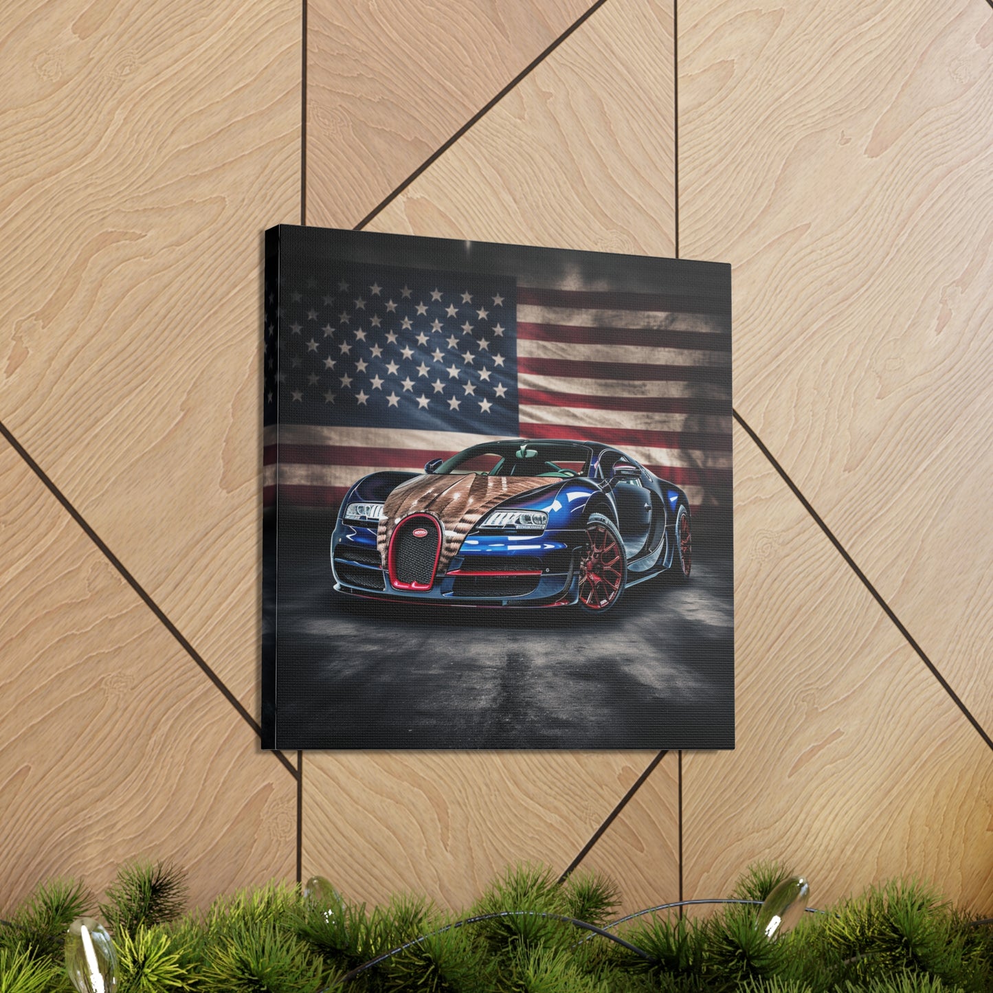 Canvas Gallery Wraps Bugatti American Flag 4