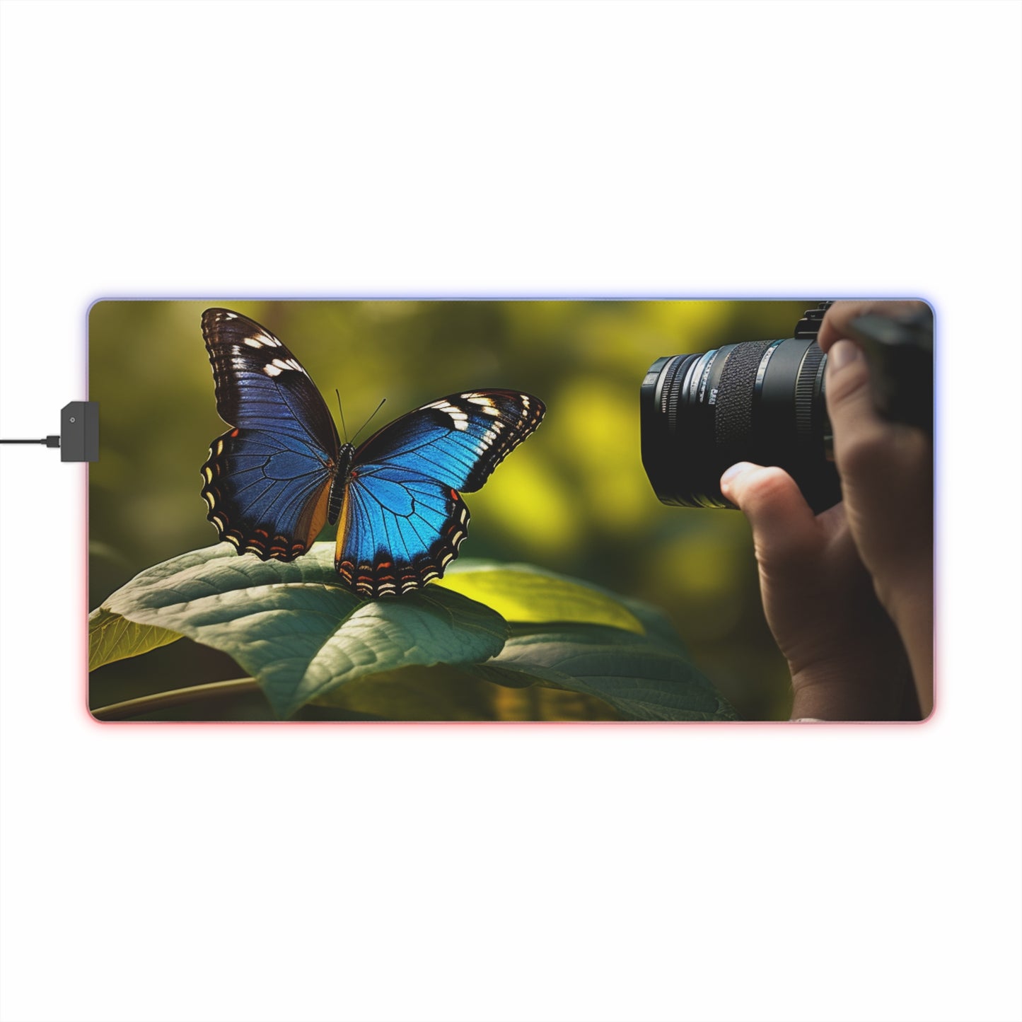 LED Gaming Mouse Pad Jungle Butterfly 3