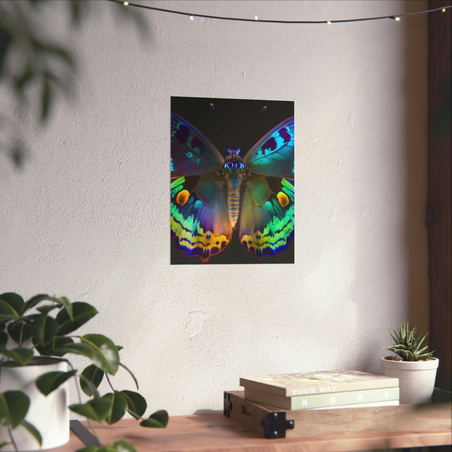 Premium Matte Vertical Posters Neon Hue Butterfly 4