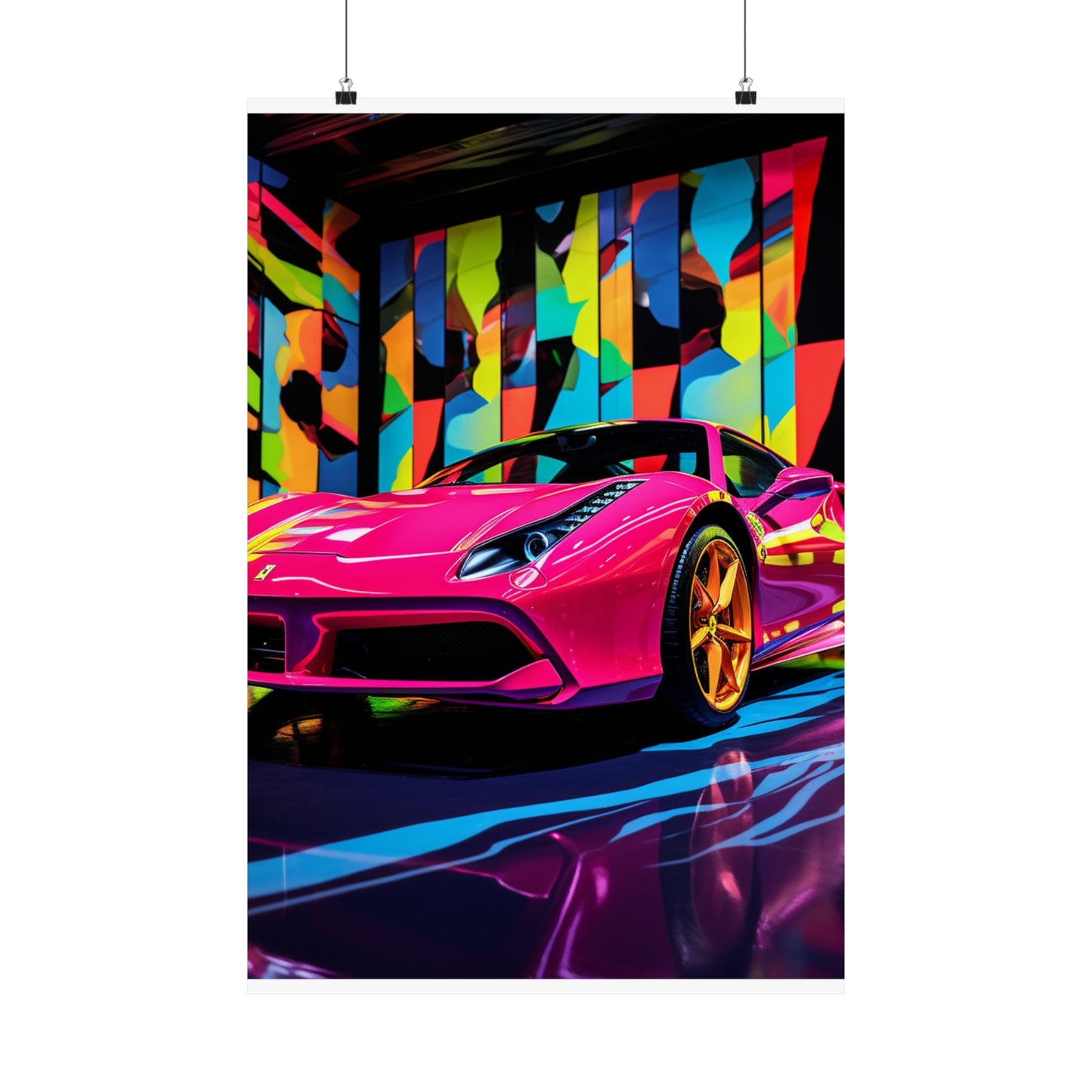 Premium Matte Vertical Posters Ferrari Flair Macro 1