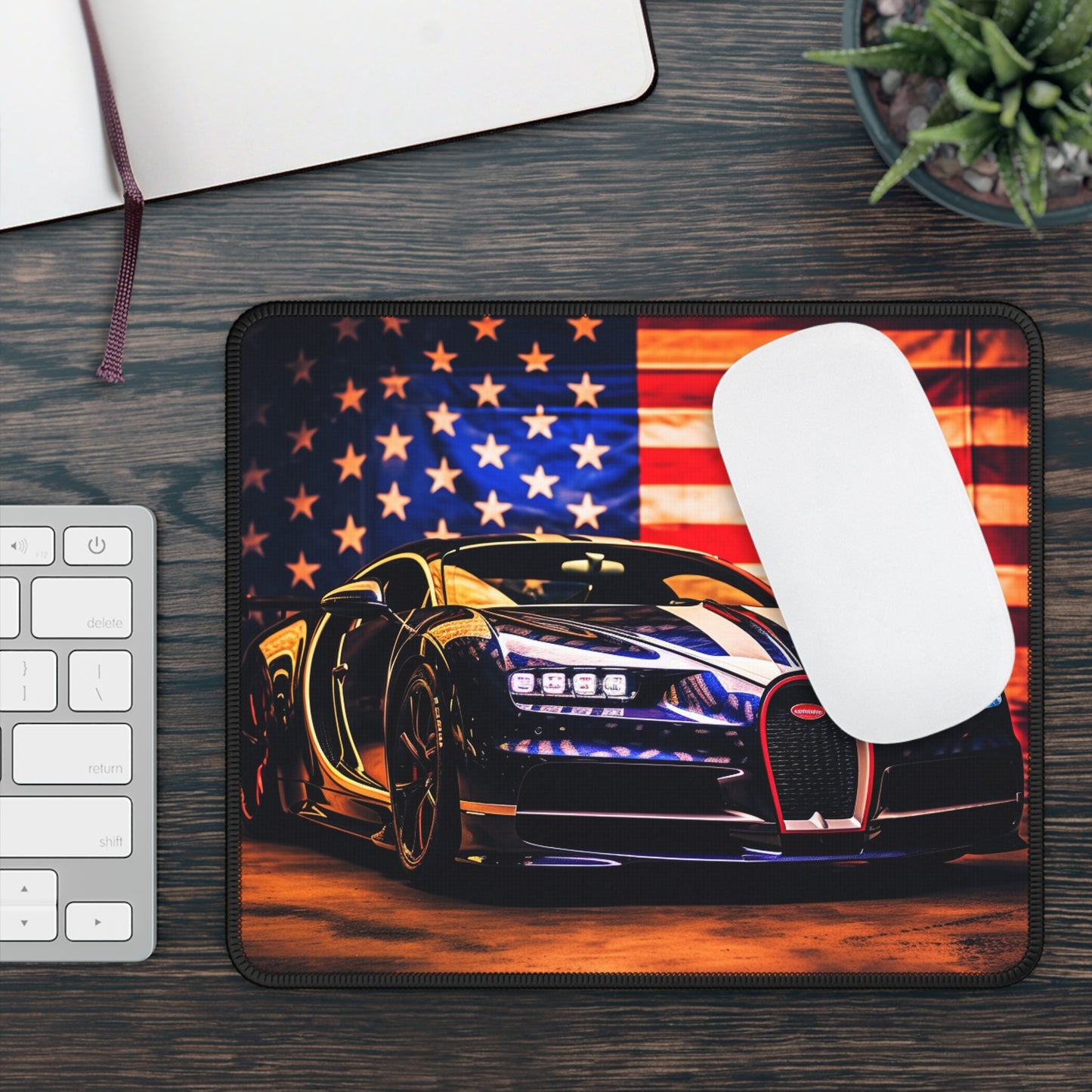 Gaming Mouse Pad  Macro Bugatti American Flag 4