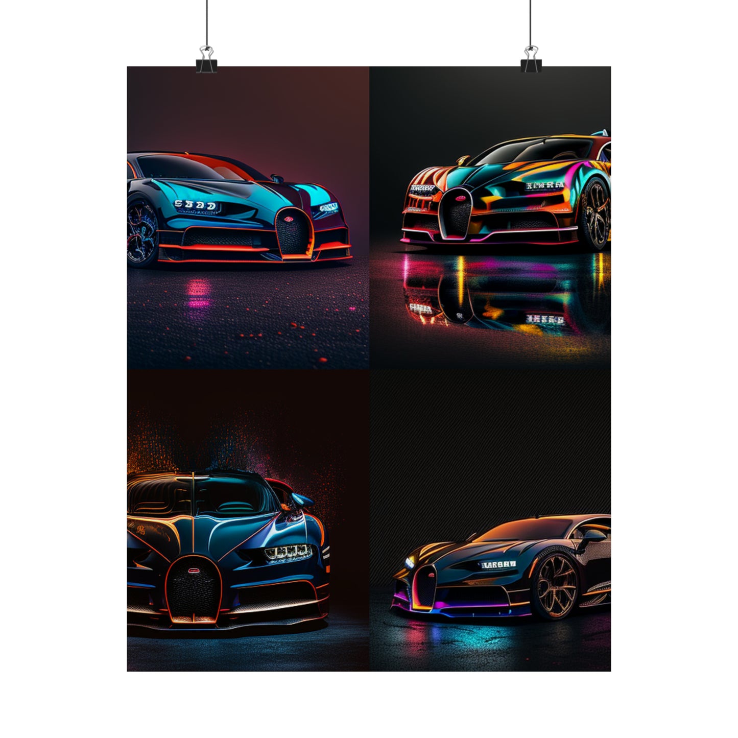 Premium Matte Vertical Posters Bugatti Chiron Super 5