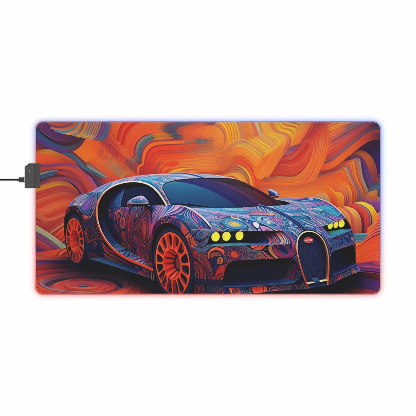 LED Gaming Mouse Pad Bugatti Abstract Concept 4