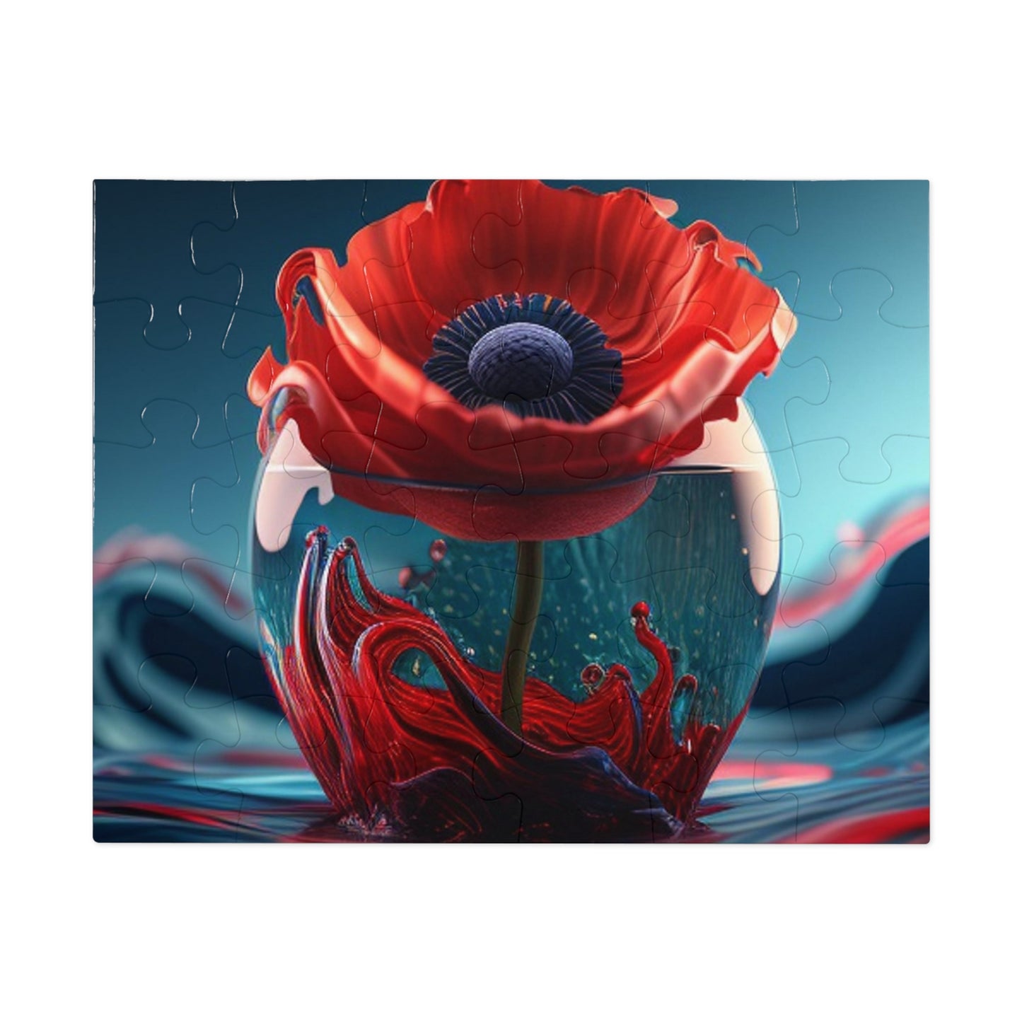 Jigsaw Puzzle (30, 110, 252, 500,1000-Piece) Red Anemone in a Vase 2