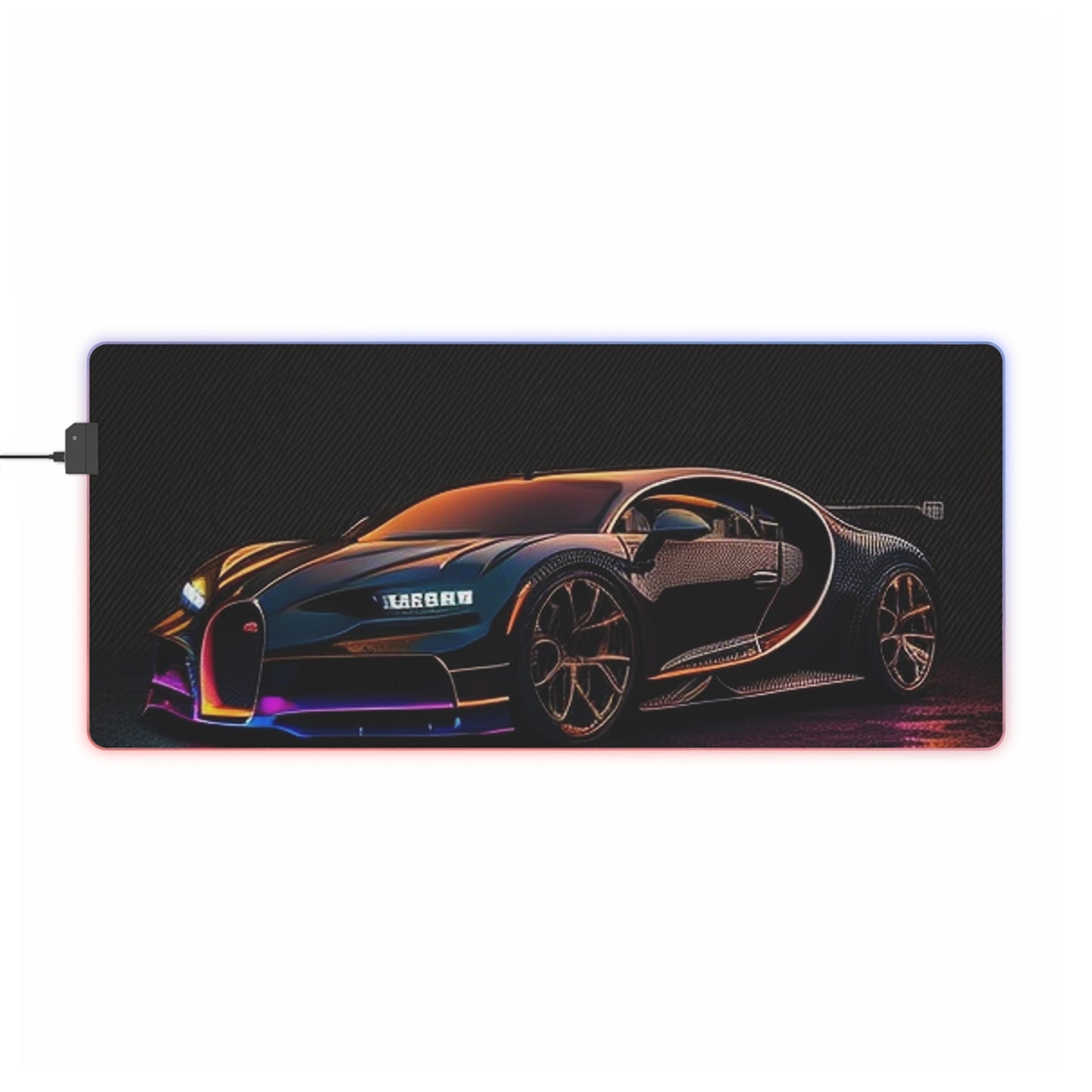 LED Gaming Mouse Pad Bugatti Chiron Super 4